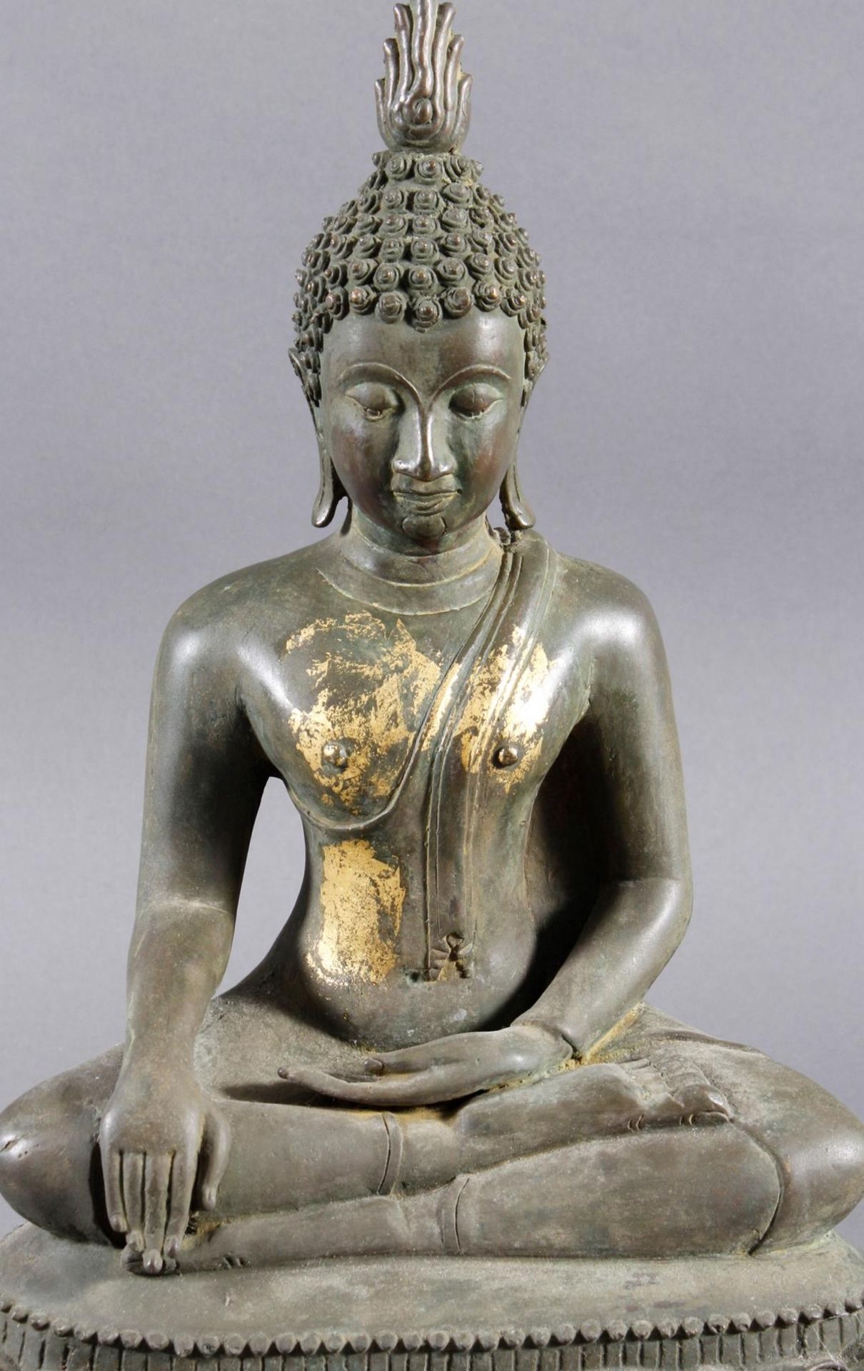 Bronze Buddha, Thailand um 1900 - Image 4 of 14