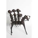 Bronze Reiter auf Pferd, Dogon, Mali, 1. Hälfte 20. Jh.