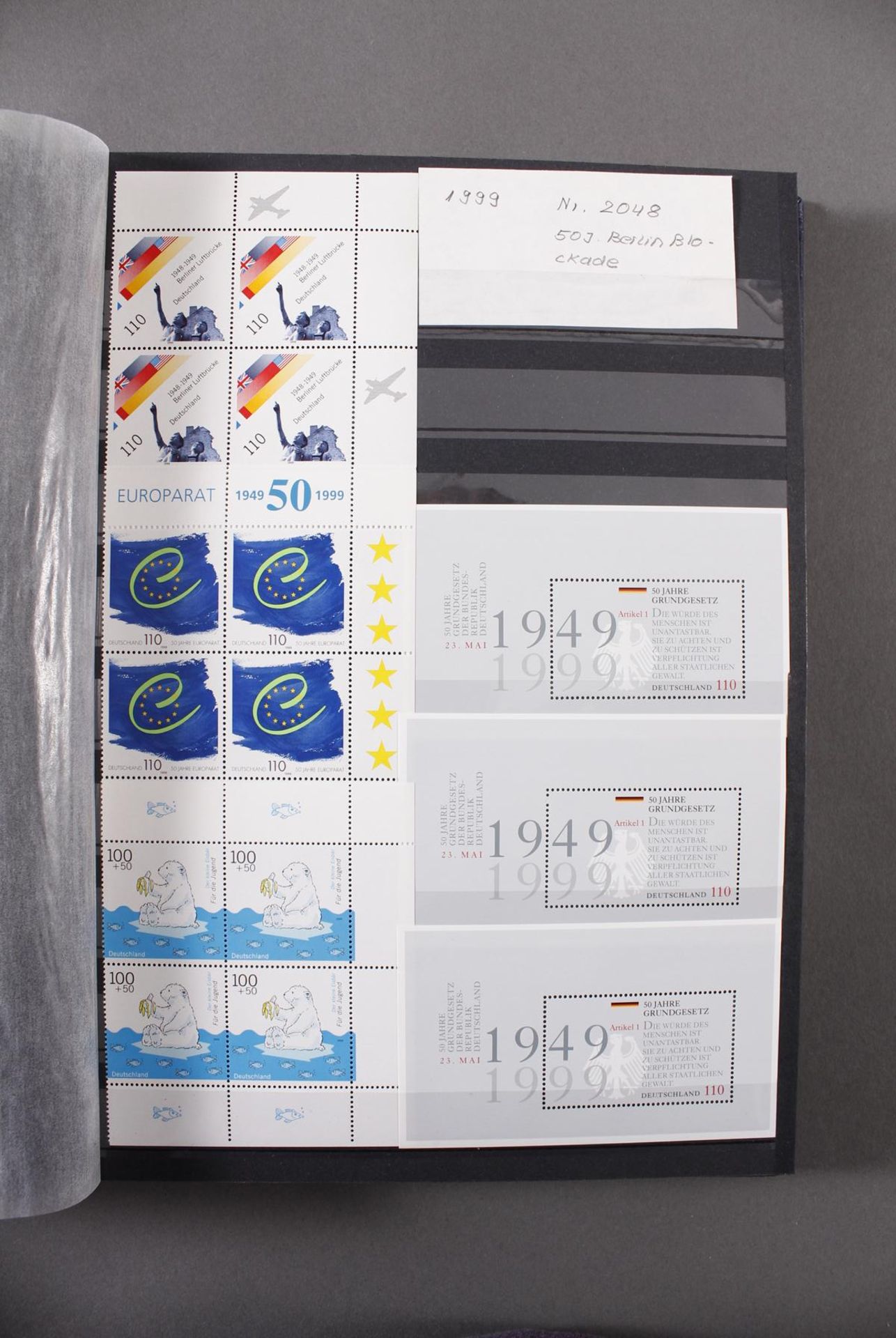 Bund postfrische Marken in 4er Blocks 1999-2001 - Bild 4 aus 8