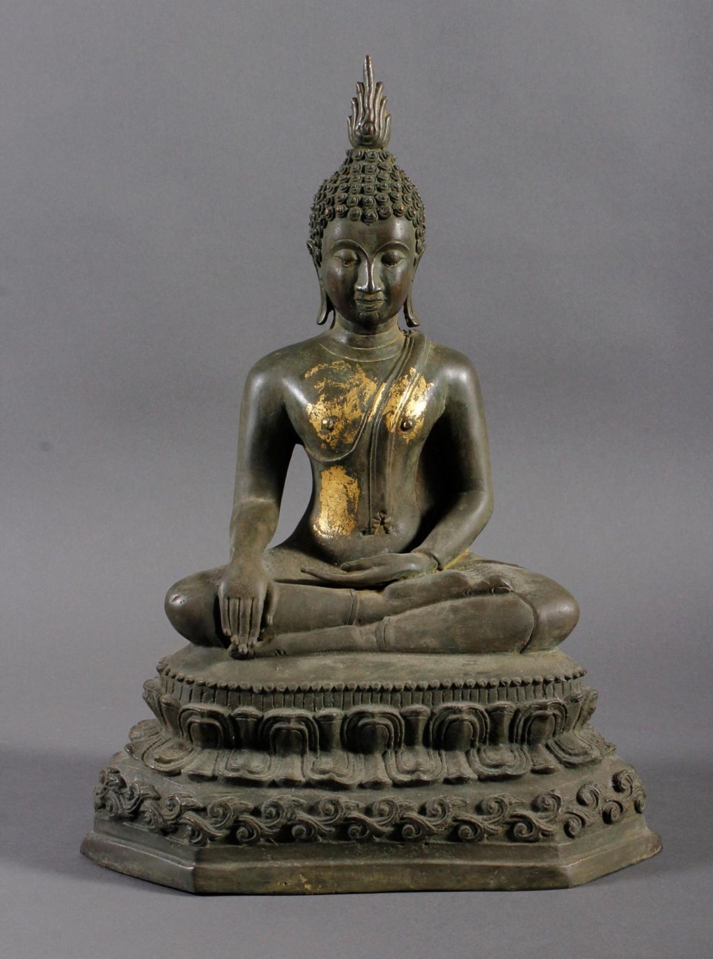 Bronze Buddha, Thailand um 1900 - Image 2 of 14