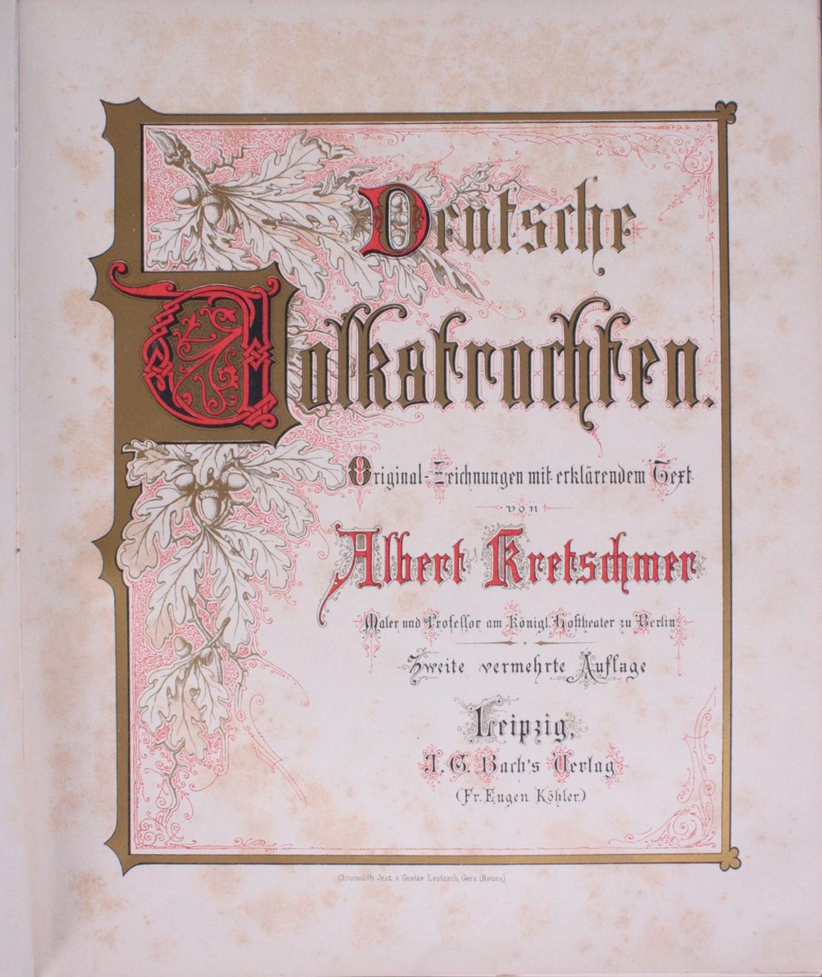 Deutsche Volkstrachten von Albrecht Kretschmer - Bild 4 aus 15