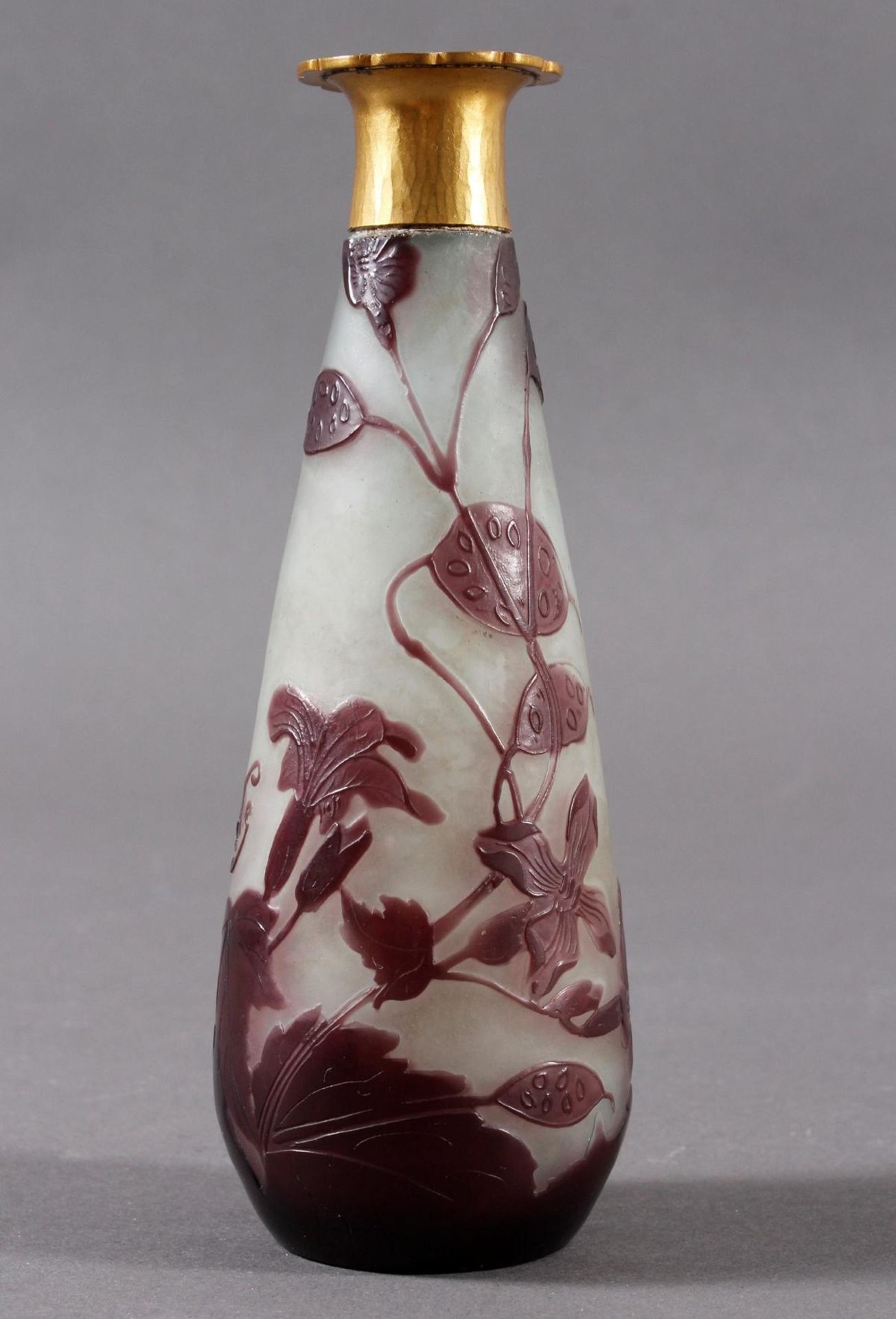 Glasziervase, Émille Gallé, um 1905-1910