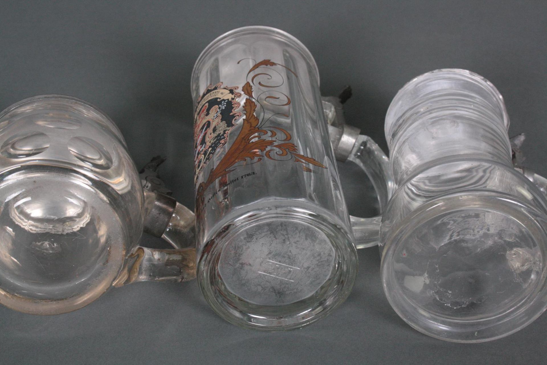 Drei Glas Bierkrüge, 19./20. Jahrhundert - Image 13 of 13