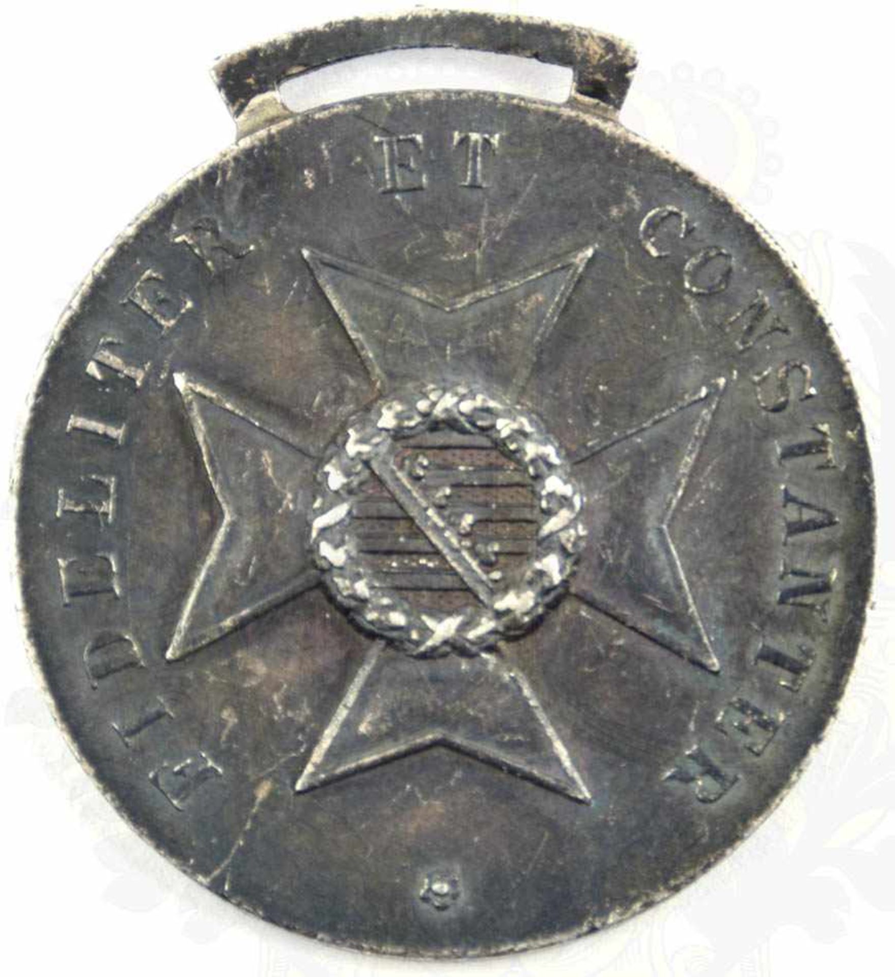 SILBERNE VERDIENSTMEDAILLE, s. Sachsen-Ernestinischen Hausordens, Silber, patiniert, - Bild 2 aus 2