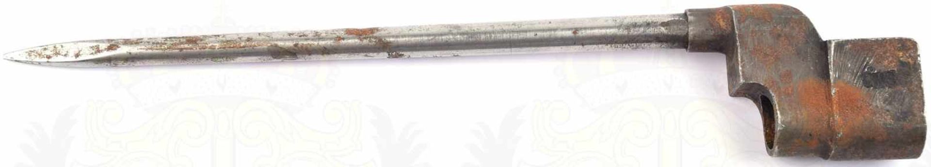SPIKE BAJONETT MK II, Stahl, bez. „P.S.K.“, undeutl. Hersteller, um 1941, ges. L. 25cm, flugrostig