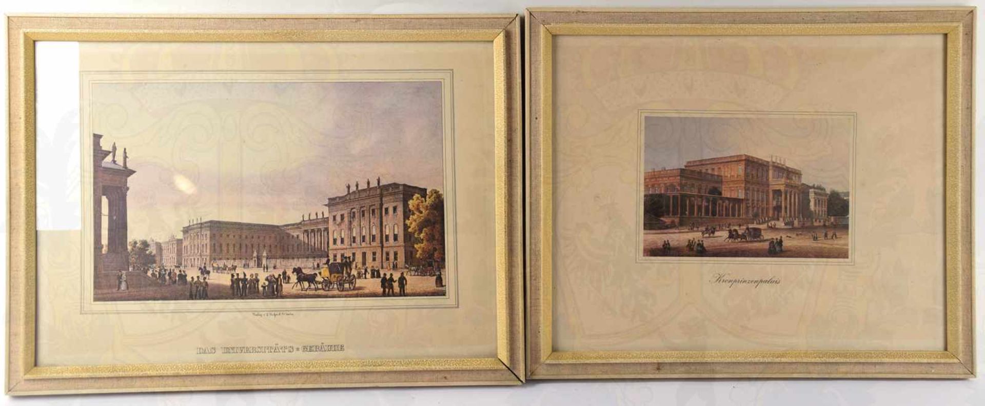 8 ANSICHTEN ALT-BERLIN: Brandenburger Tor; Neue Wache; Palais des Prinzen von Preußen; - Bild 3 aus 4