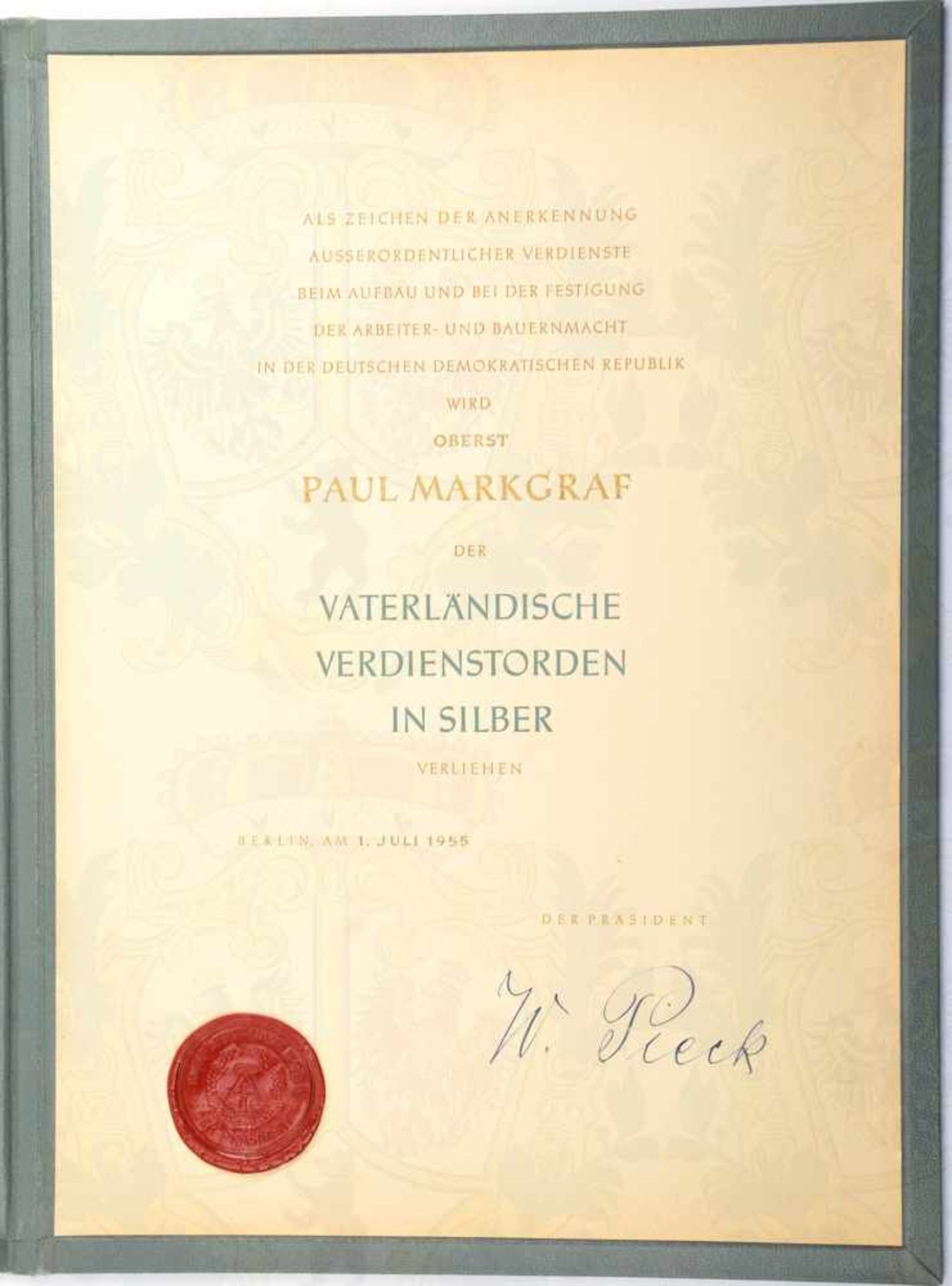 TEILNACHLASS OBERST PAUL MARKGRAF, (1910-1993, Ritterkreuzträger! d. Panzerjäger-Abt. 40 d. 24. - Bild 2 aus 3