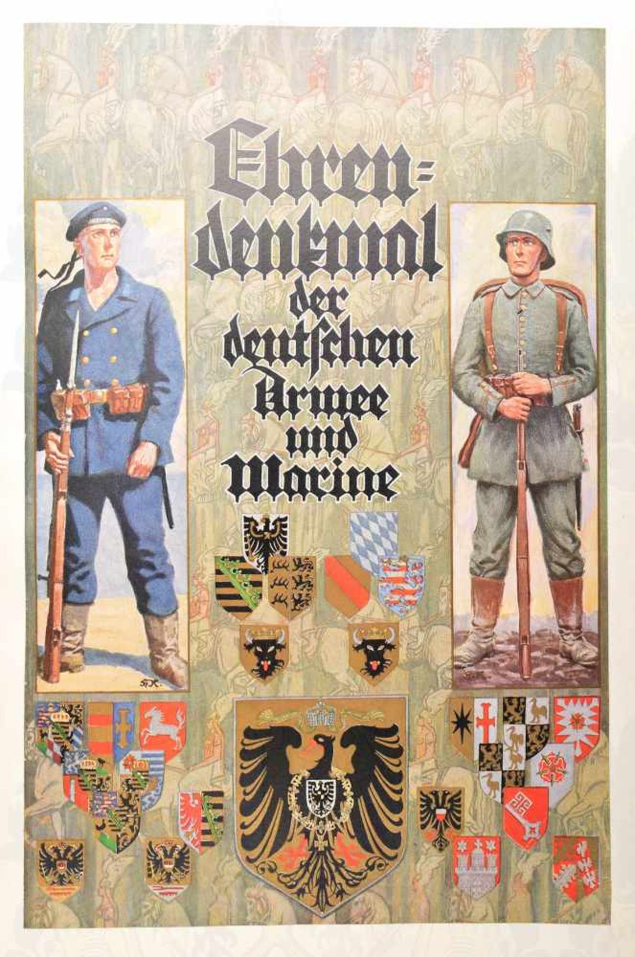 EHRENDENKMAL DER DEUTSCHEN ARMEE UND MARINE, 1871-1918, Ehrenausgabe „zum 80. Geburtstage des - Image 2 of 2