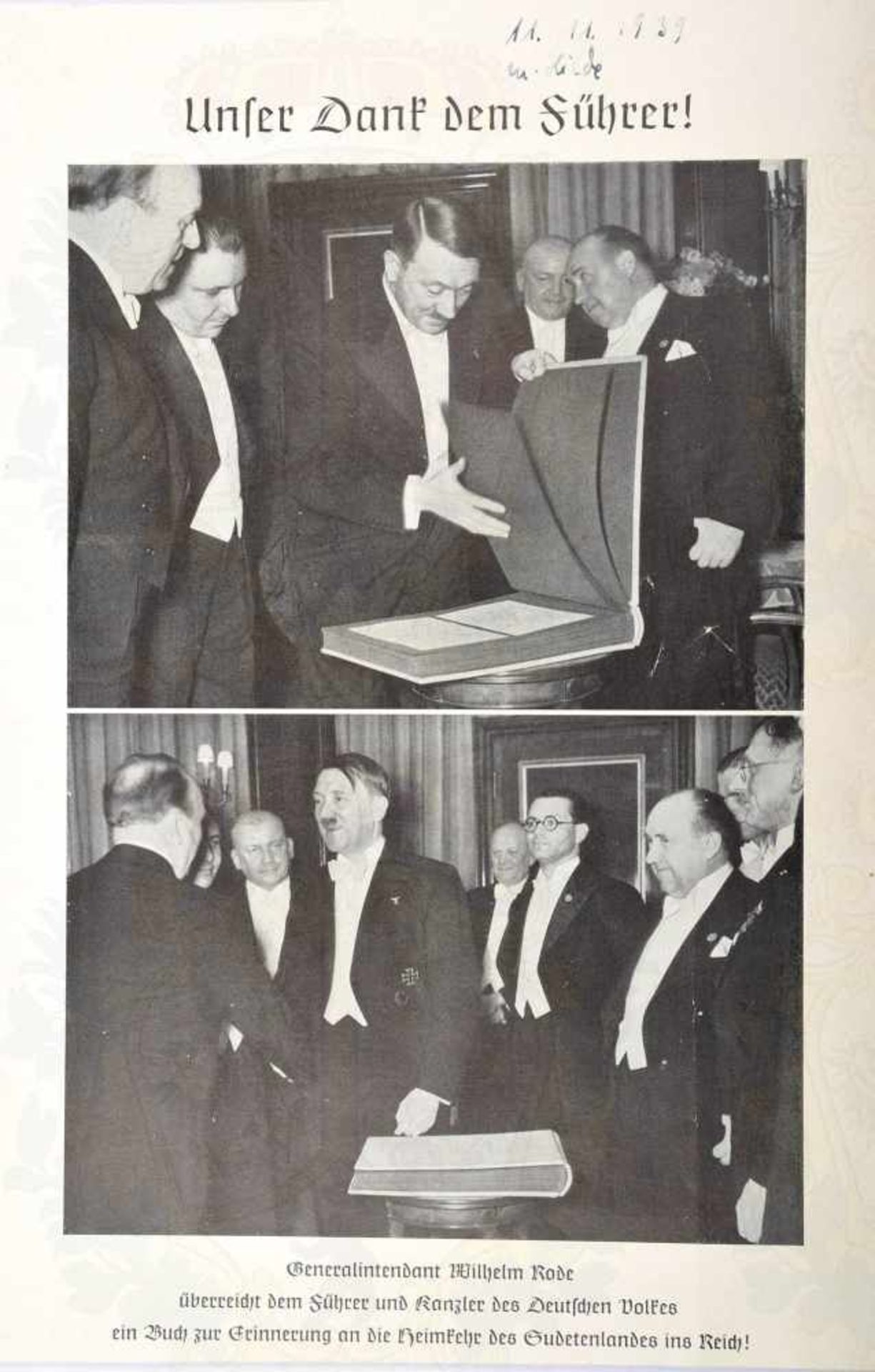 5 JAHRE DEUTSCHES OPERNHAUS BERLIN 11.11.1939, Heft 5, tls. Fotos, „Generaladjutant W. Rode - Bild 2 aus 2