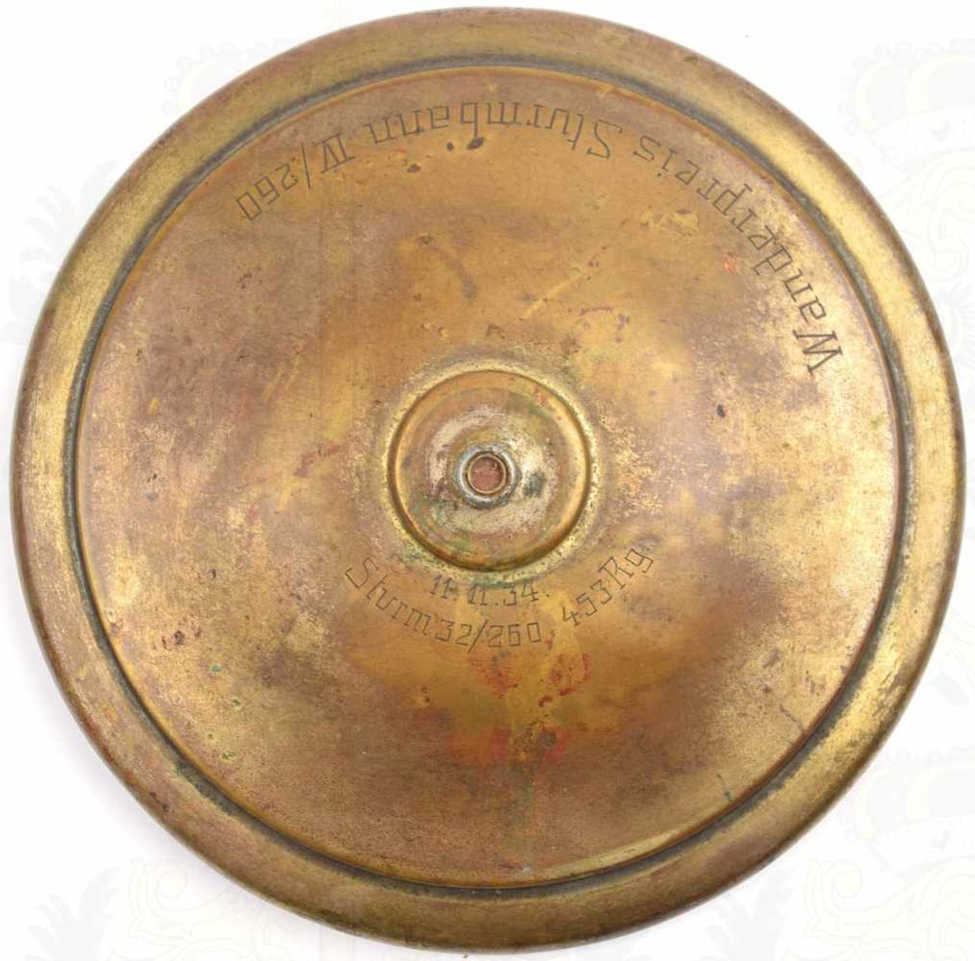 WANDERPREIS STURMBANN IV/260, (Lüchow/Wendland), Pokalform, Buntmetall, verslb., abnehmbarer - Bild 3 aus 3
