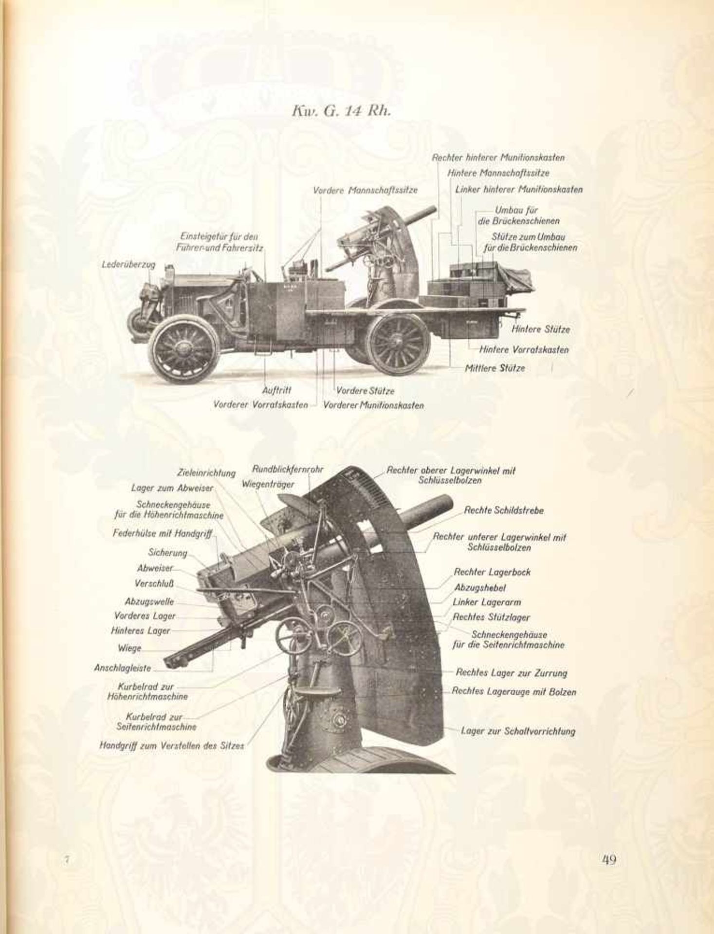 DAS EHRENBUCH DER DEUTSCHEN FELDARTILLERIE, Verlag Kolk Berlin, um 1930, Fotos, tls. farb. Abb., - Image 2 of 2