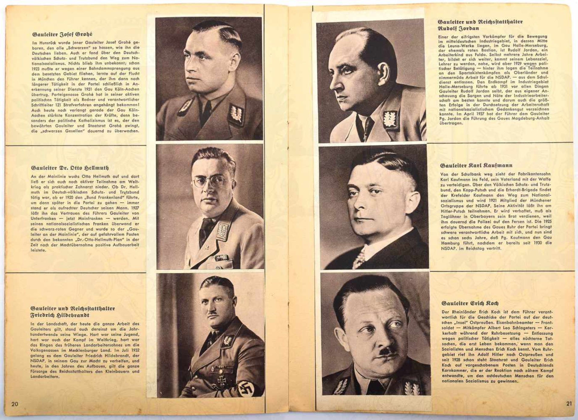 DAS FÜHRERKORPS DES DRITTEN REICHES, Hrsg. Oberhessische Tageszeitung Giessen 1937, 62 von 66 - Bild 3 aus 3