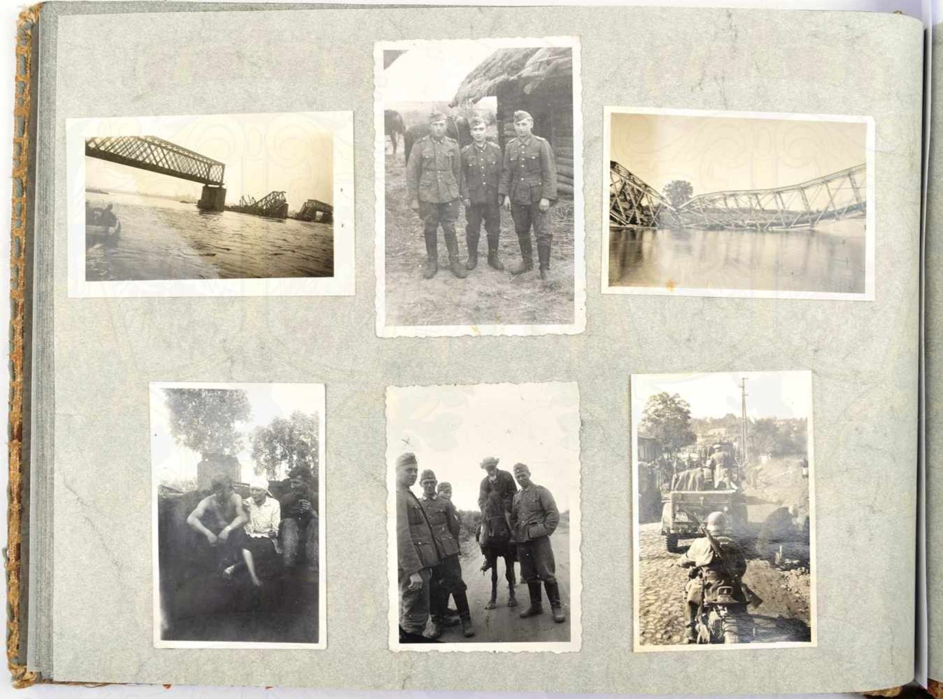 FOTOALBUM HAUPTMANN, v. Bau-Bataillon 133, m. 117 Fotos, Frankreichfeldzug 1940, etwas Rußland, - Bild 3 aus 6