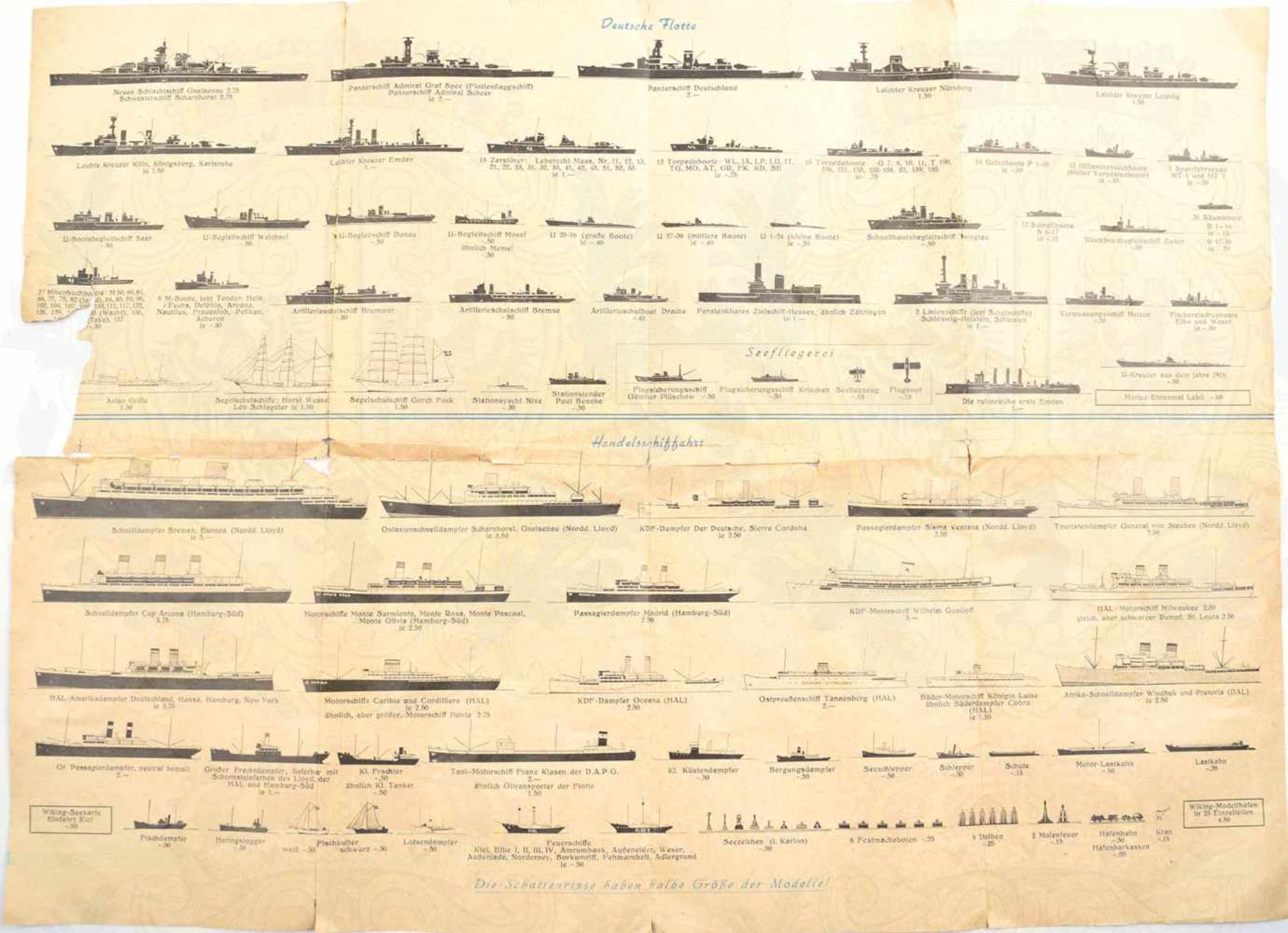 SAMMLUNG WIKING-SCHIFFSMODELLE UND HAFENANLAGEN, 17 Modellschiffe: leichte Kreuzer Nürnberg, - Bild 4 aus 4