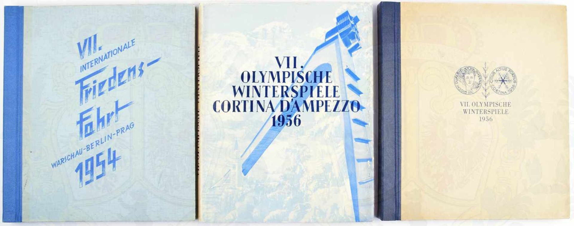 2 ALBEN, VII. Olymp. Winterspiele 1956; VII. Internation. Friedensfahrt Warschau - Berlin - Prag