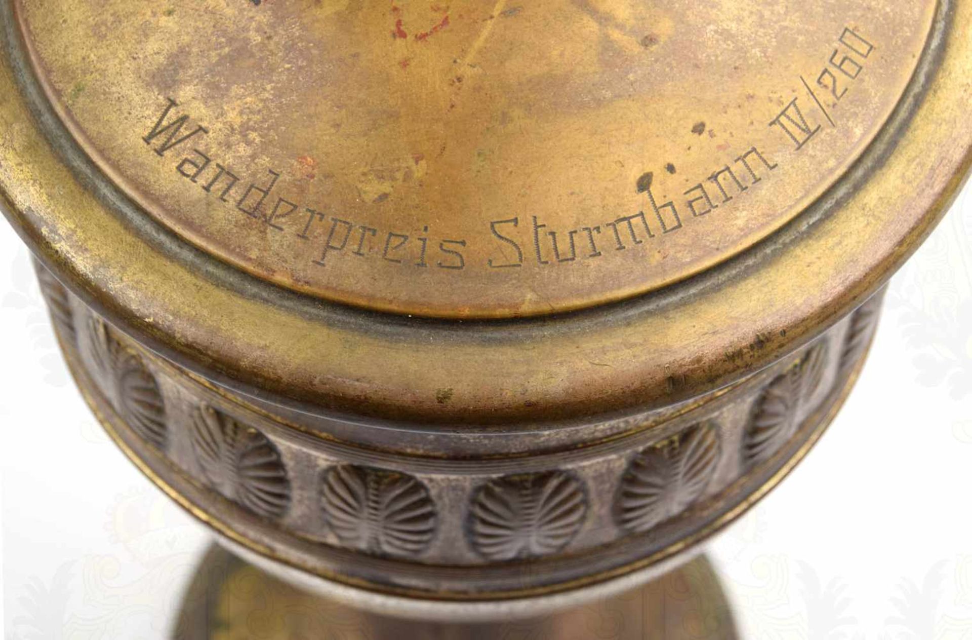 WANDERPREIS STURMBANN IV/260, (Lüchow/Wendland), Pokalform, Buntmetall, verslb., abnehmbarer - Bild 2 aus 3