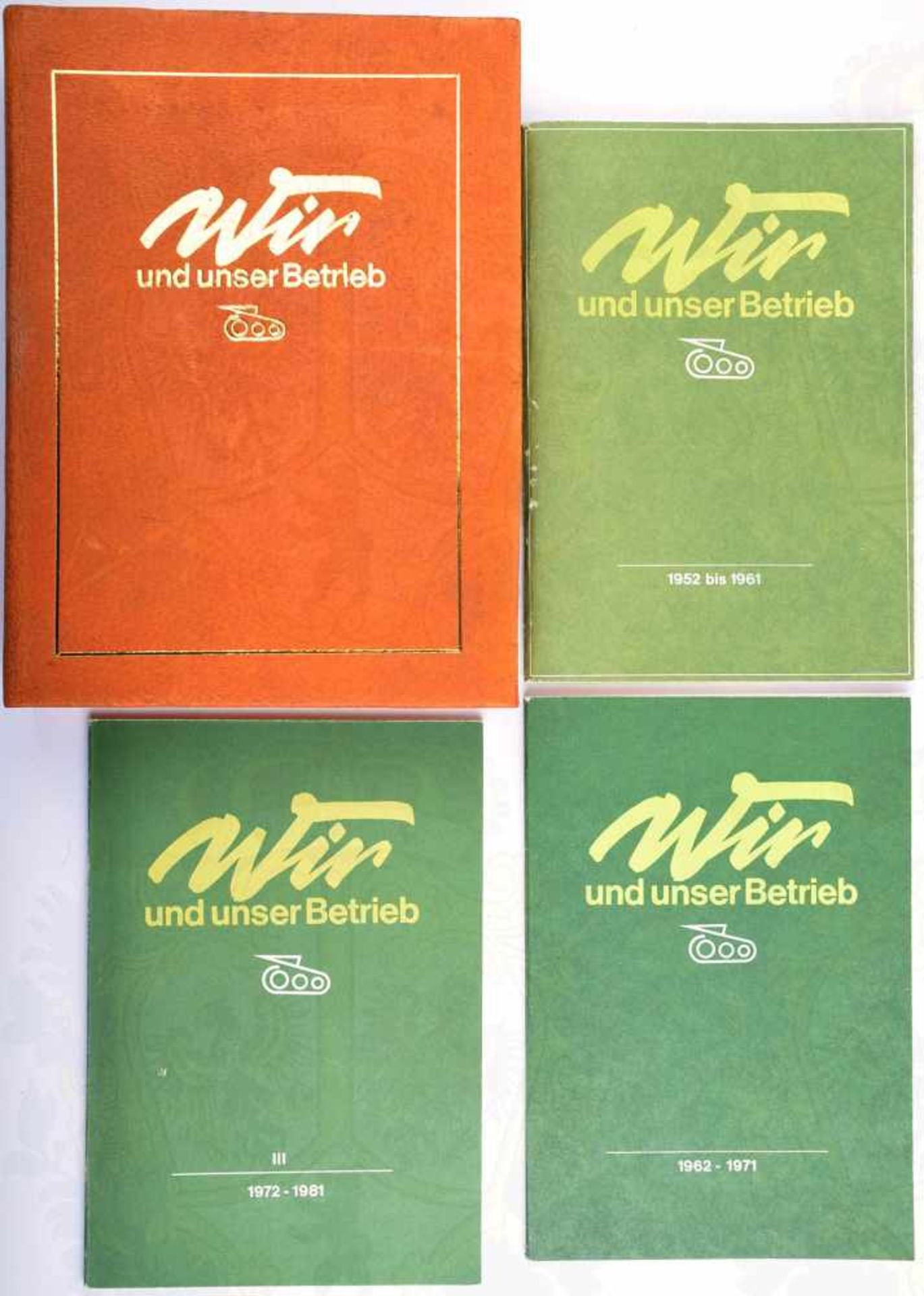 BETRIEBSCHRONIK VEB REPARATURWERK NEUBRANDENBURG, „Wir und unser Betrieb“, 1982, 3 Broschüren f. die