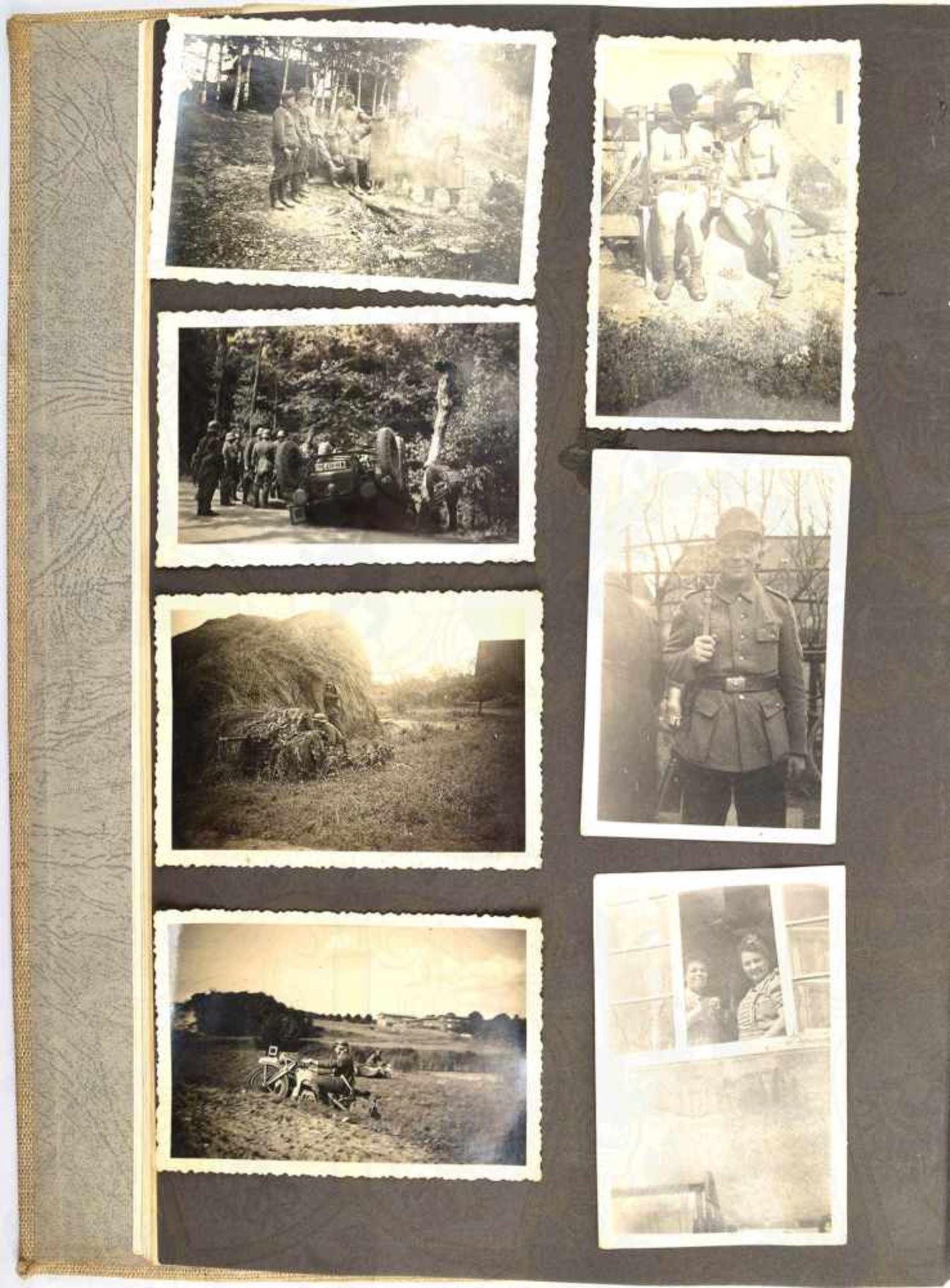 ERINNERUNGSAALBUM EINES GEFREITEN der Panzerabwehr-Abt. 19, mit 72 Fotos, Rußland-Feldzug 1942, - Bild 2 aus 3