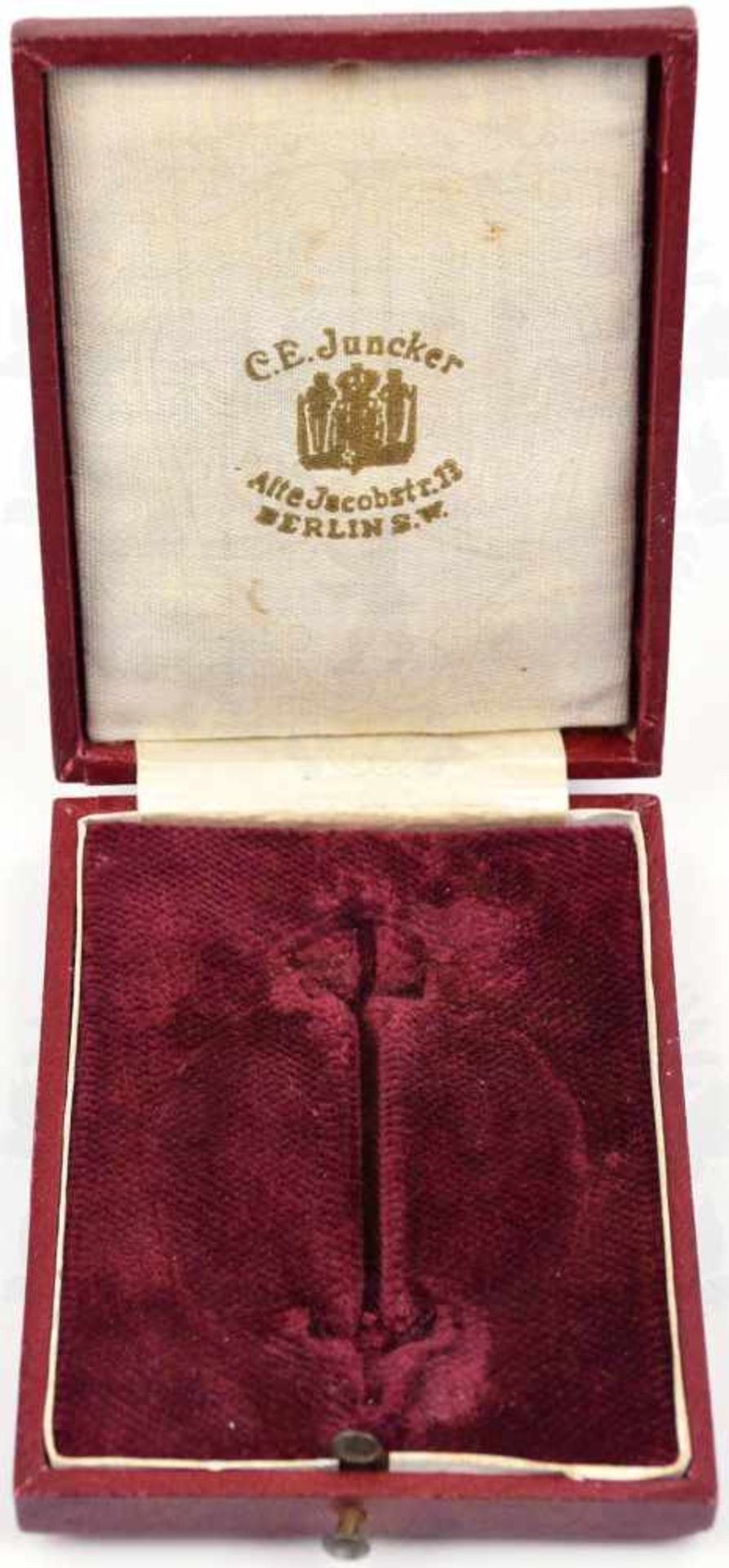 ETUI ZUM ABZEICHEN FÜR MILITÄR-FLUGZEUGFÜHRER 1913, rotbraun abweichend (eigentlich schwarz), grau