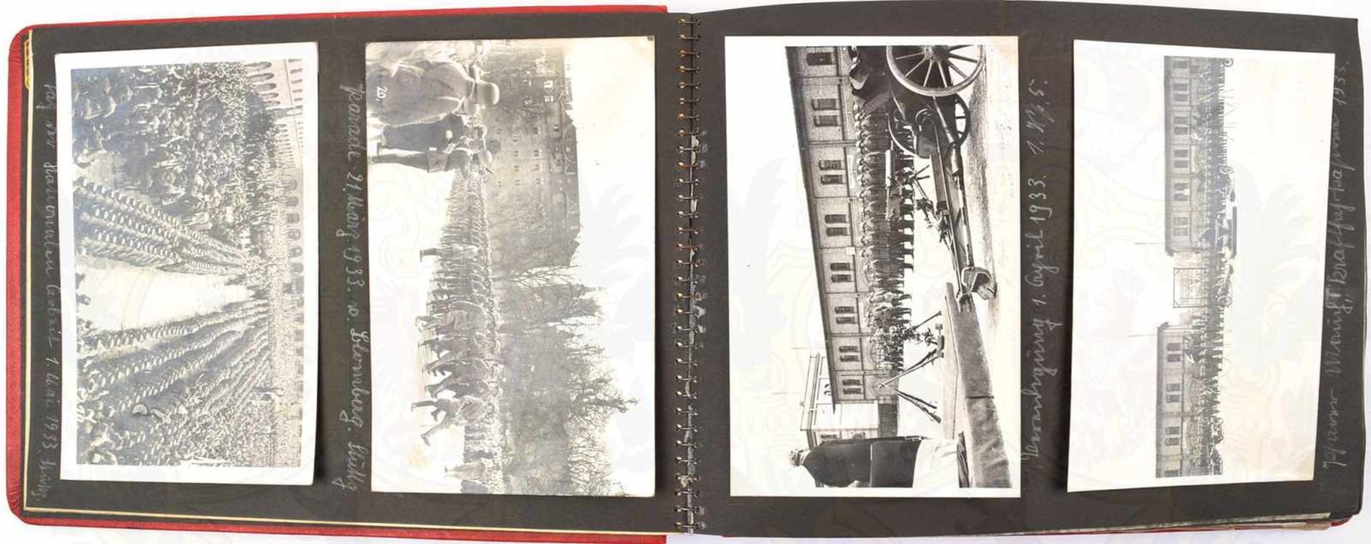 FOTOALBUM DEUTSCHES TURNFEST STUTTGART 1933, m. 137 Fotos u. AK, Parade Wehrmacht Stuttgart, IR 15 - Bild 2 aus 3