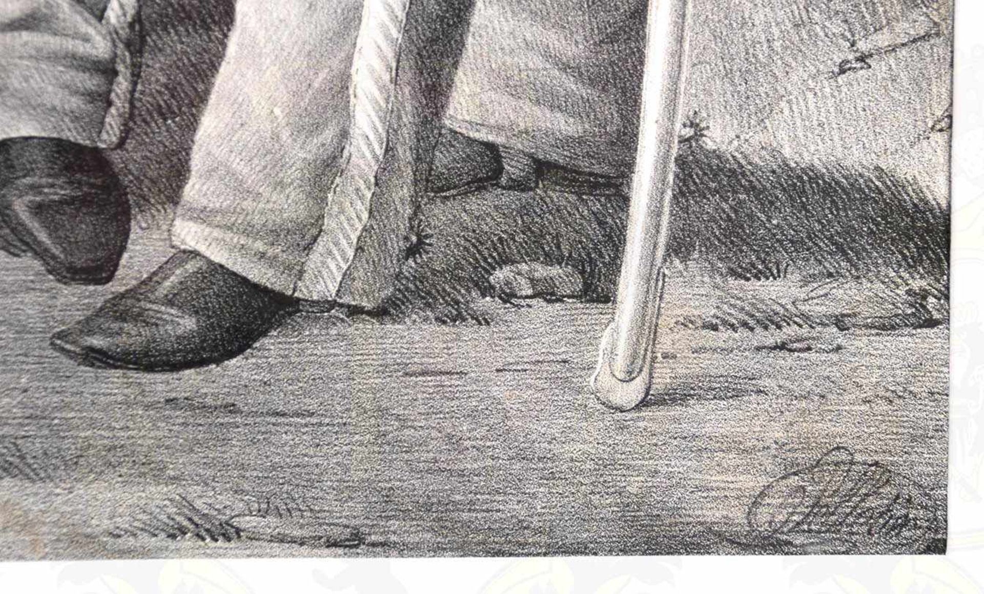 LITHOGRAPHIE FEBRUARREVOLUTION 1848, v. J. L. Pelletier (1811-1892 Aquarellist u. Lithograph), - Bild 2 aus 2