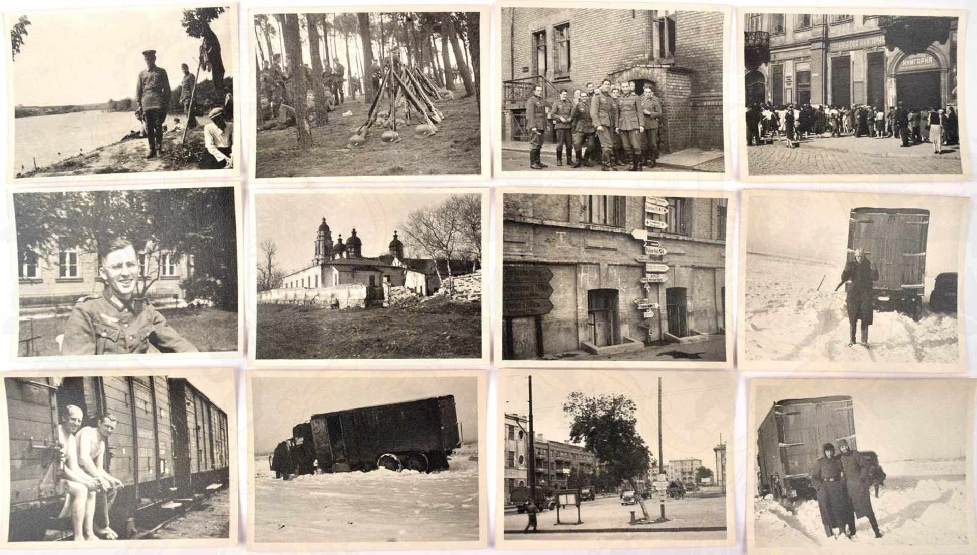 53 FOTOS RUSSLAND-FELDZUG, aus dem Besitz von Dr. Erich Schrock (1938 Reichs-Hauptstellenleiter - Image 2 of 2