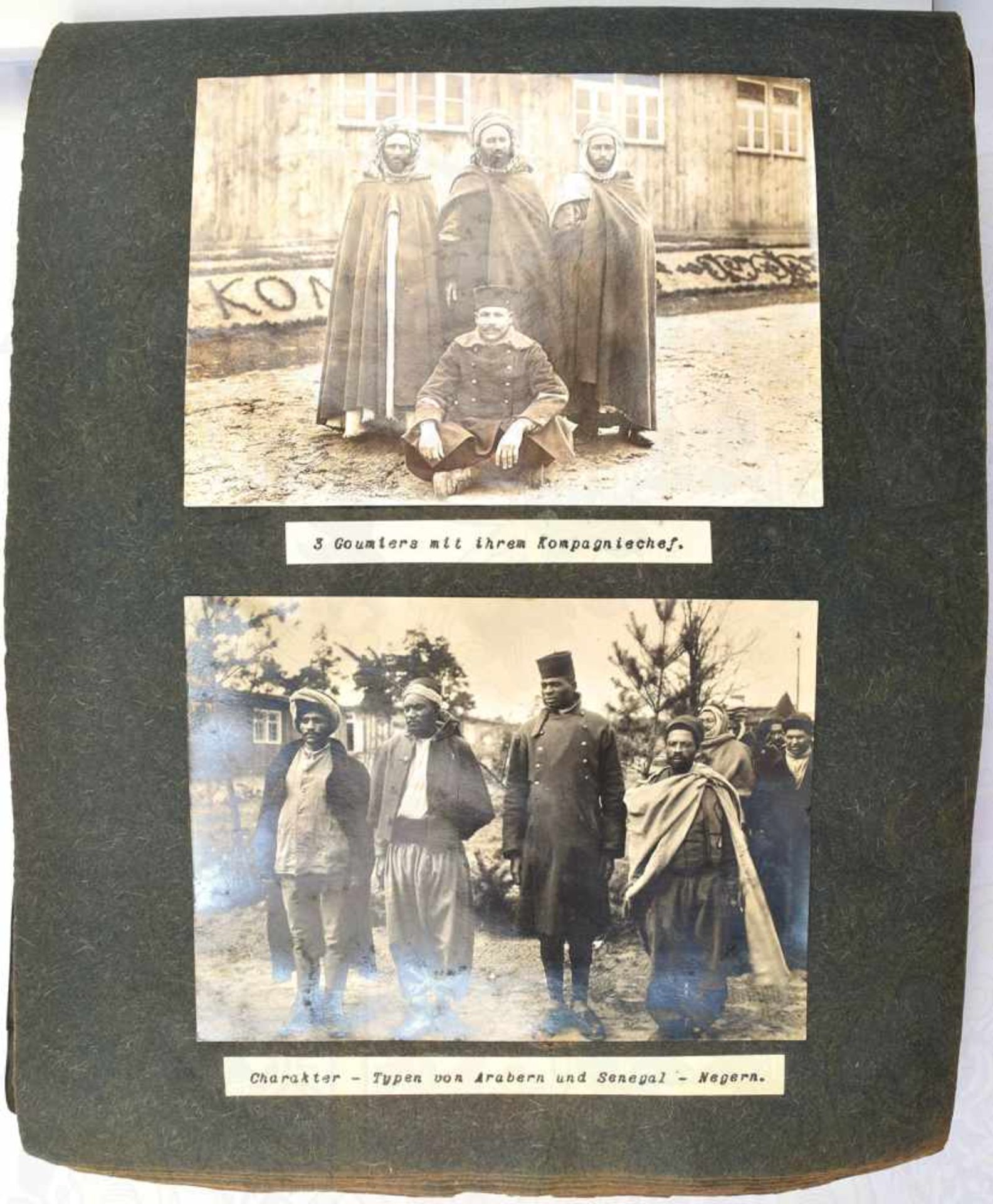 FOTOALBUM KRIEGSGEFANGENEN-LAGER WÜNSDORF BEI ZOSSEN, 1915, mit 140 Fotos, Gefangene versch. - Bild 2 aus 5