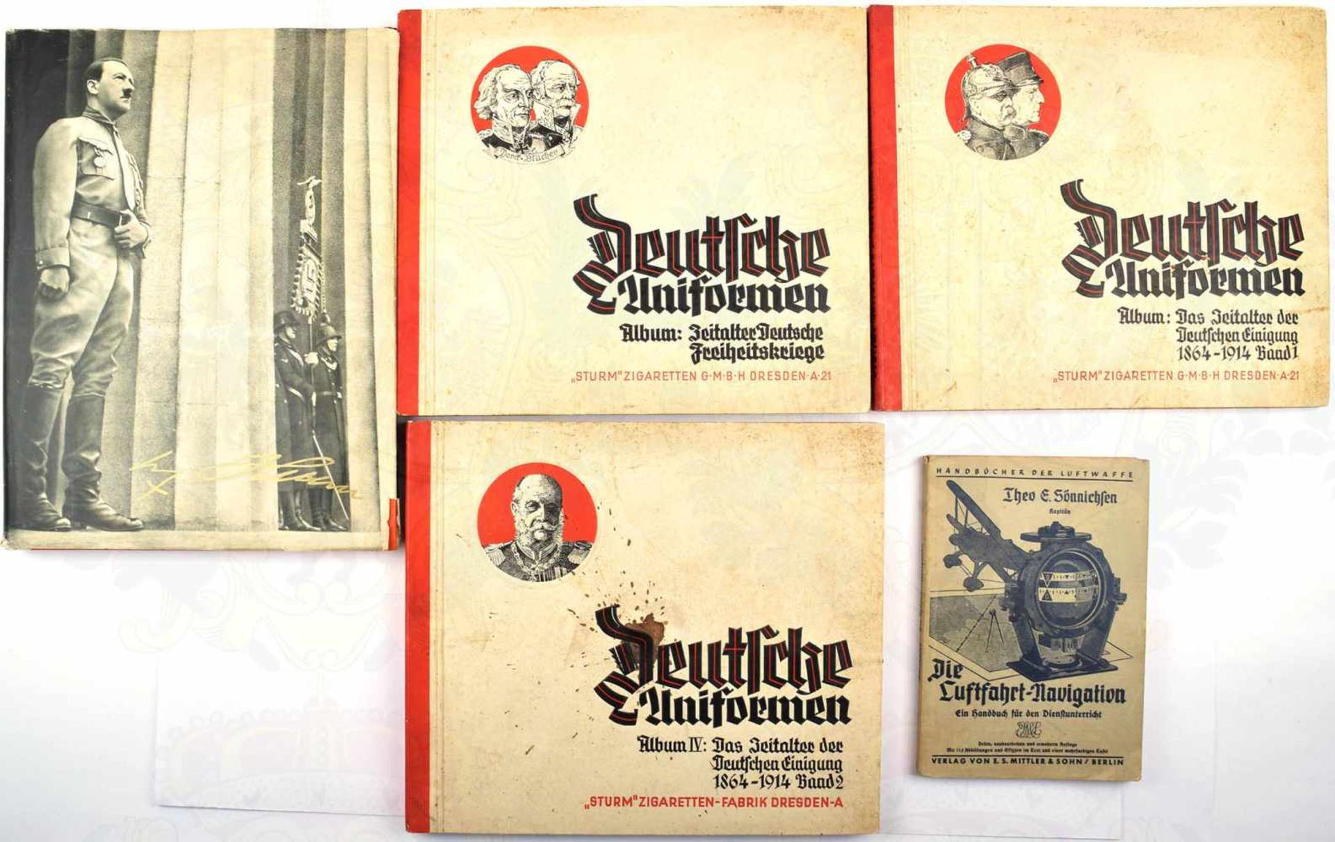 4 ALBEN, Adolf Hitler - Bilder aus dem Leben..., kpl.; 3 Bde. Deutsche Uniformen, Band 1 u. 3