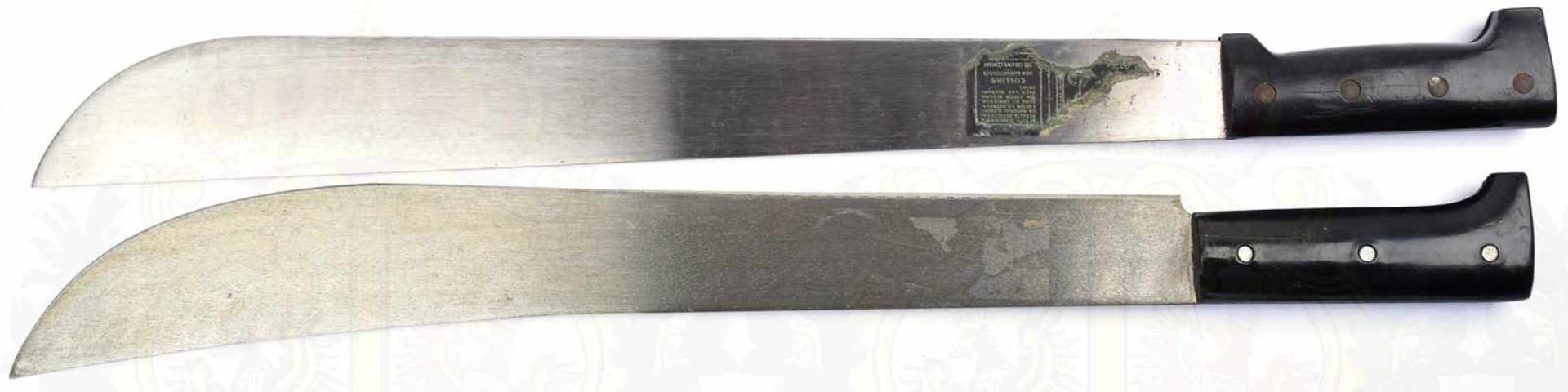 2 MACHETEN, Militärmachete USA Collins Legitimus; Machete Made in Chechoslovakia, je ges. L. 58cm, - Bild 2 aus 4