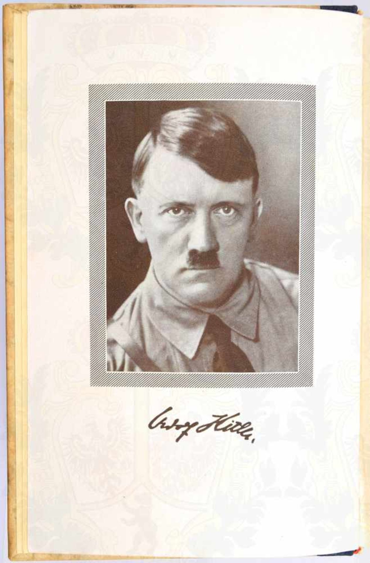 MEIN KAMPF, Adolf Hitler, Hochzeitsausgabe d. Stadt Königsberg in Preußen, Eher-V. 1939, 1 Portrait, - Bild 3 aus 3