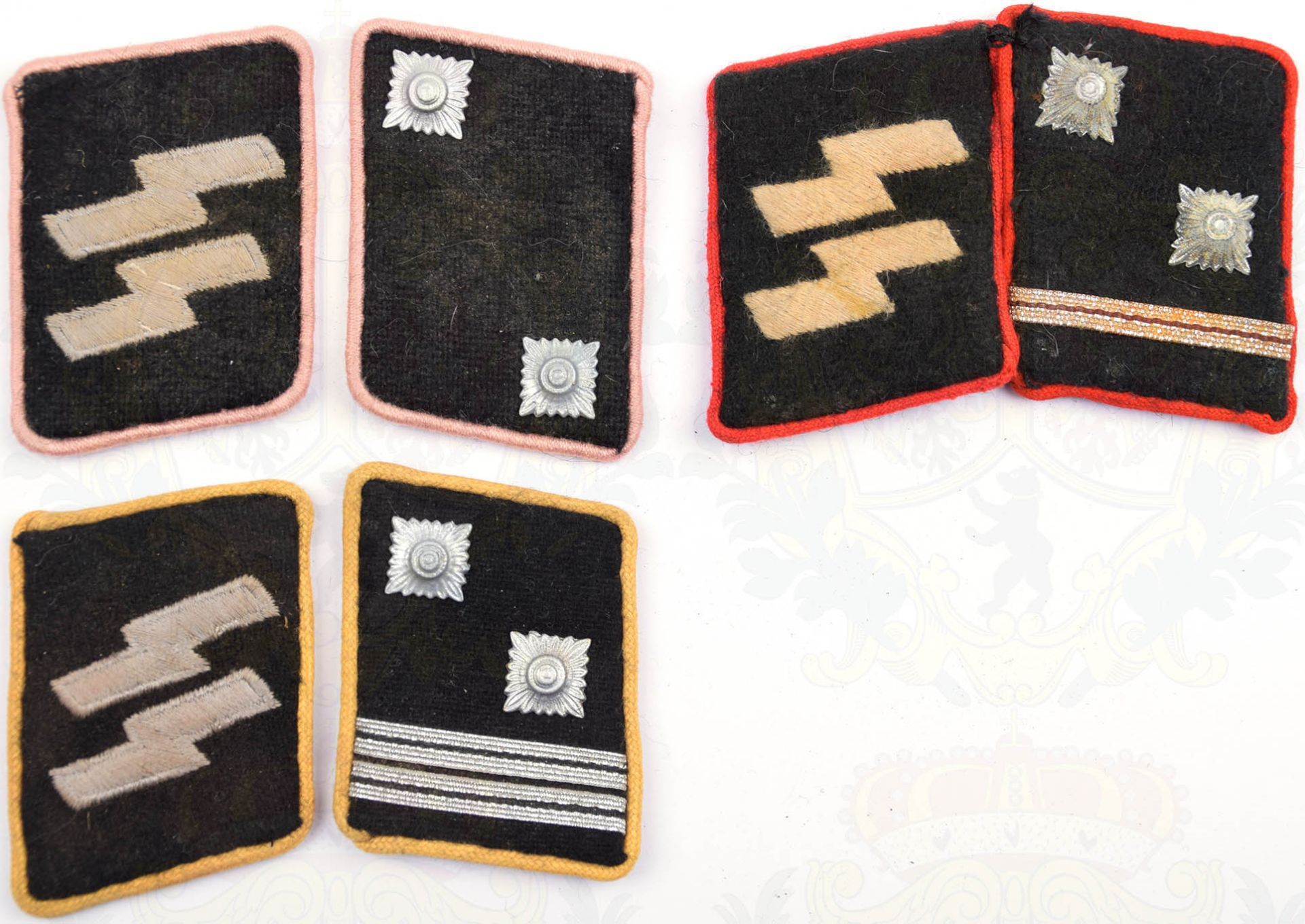 3 PAAR KRAGENSPIEGEL, Sammleranfertigungen, Oberscharführer der Panzertruppe, Hauptscharführer - Bild 2 aus 3