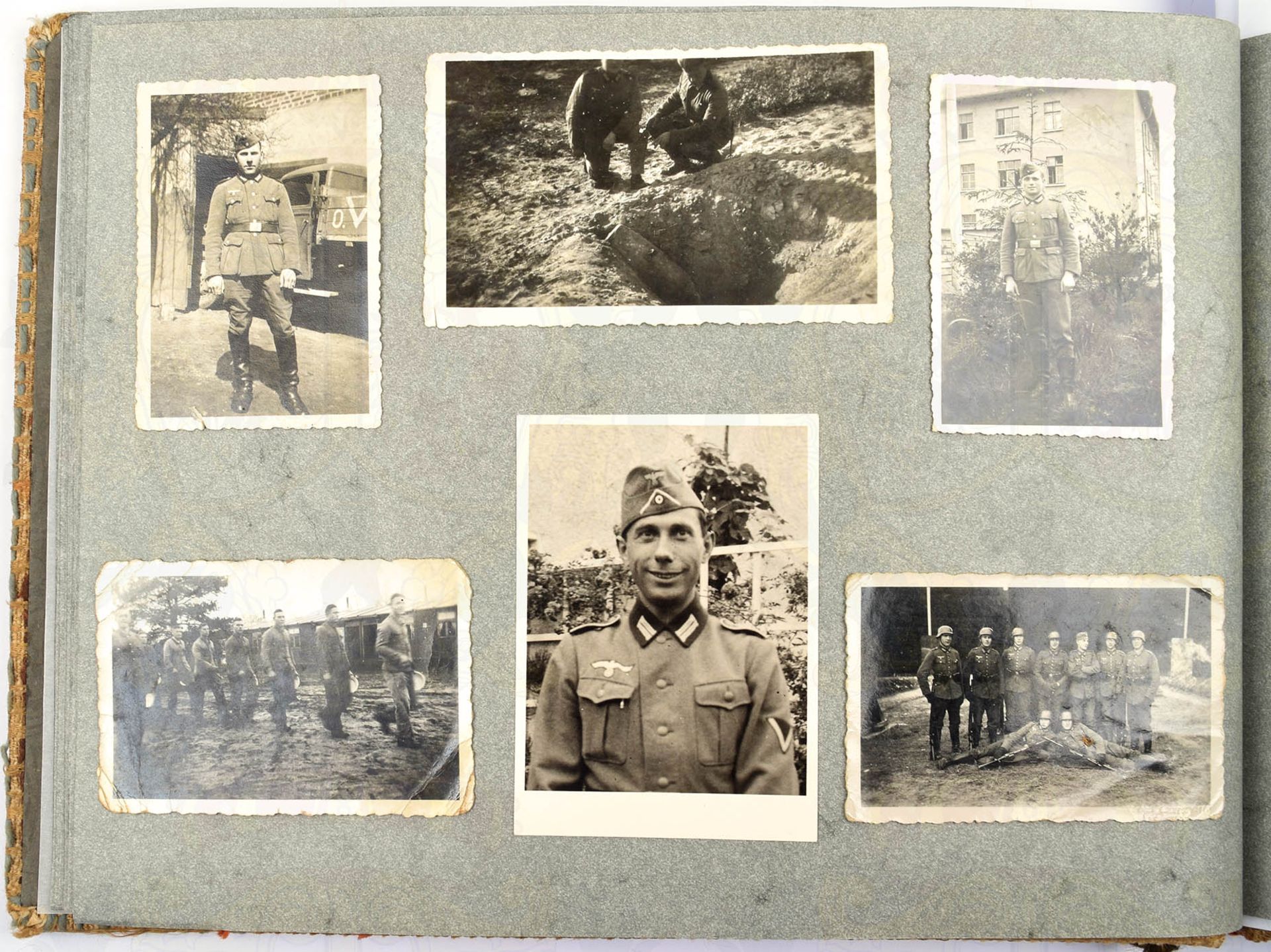 FOTOALBUM HAUPTMANN, v. Bau-Bataillon 133, m. 117 Fotos, Frankreichfeldzug 1940, etwas Rußland, - Bild 2 aus 7