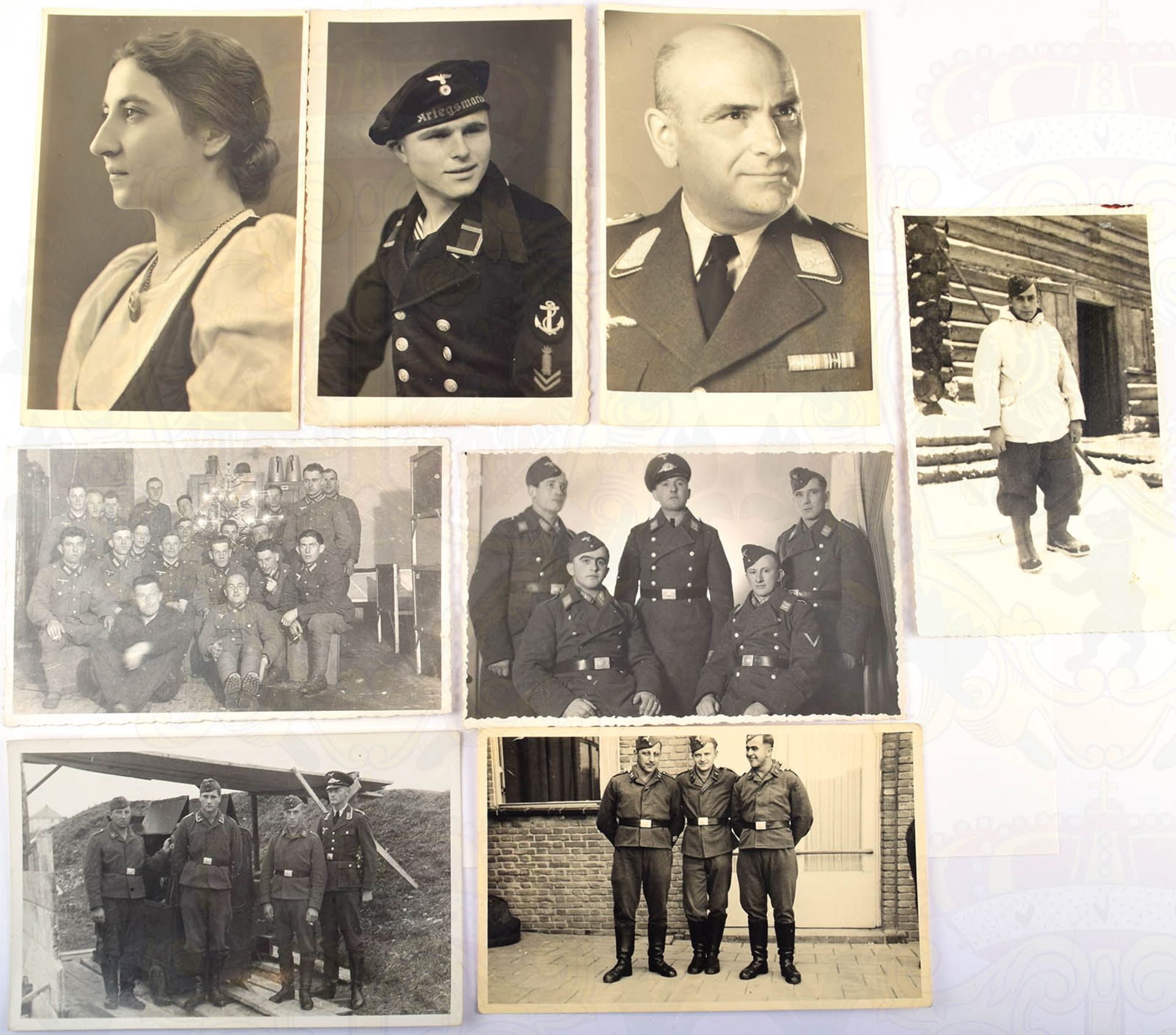 40 PORTRAIT-AK, 1941-1945: 21 Heer, 12 Luftwaffe, Schütze bis Hauptmann, 3 Polizei, je 1 - Bild 2 aus 2