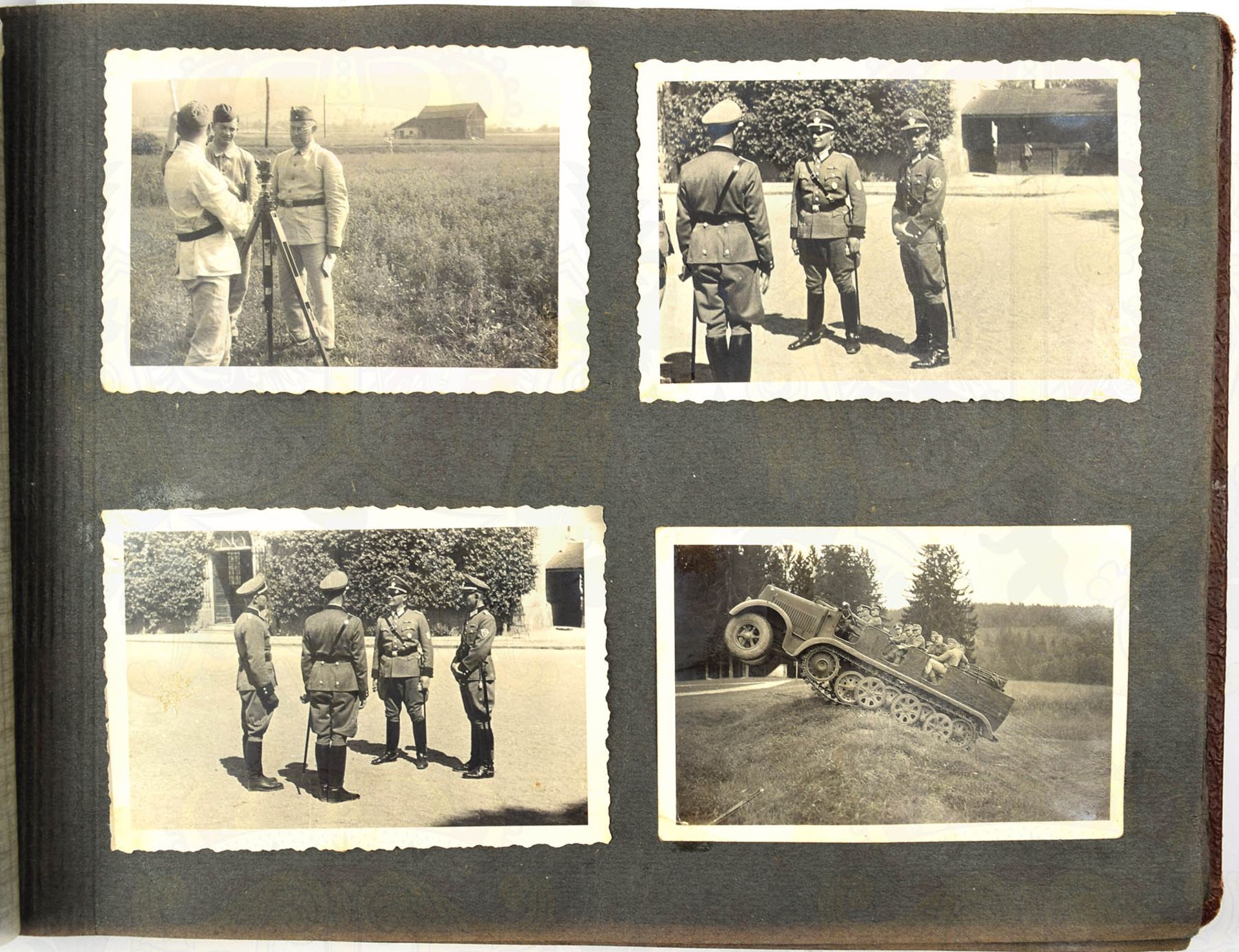 FOTOALBUM, mit 95 Fotos, um 1940/1941, Heer, Polizei u. etwas SS, Westfeldzug, Mannschaften, Uffz. - Bild 2 aus 2