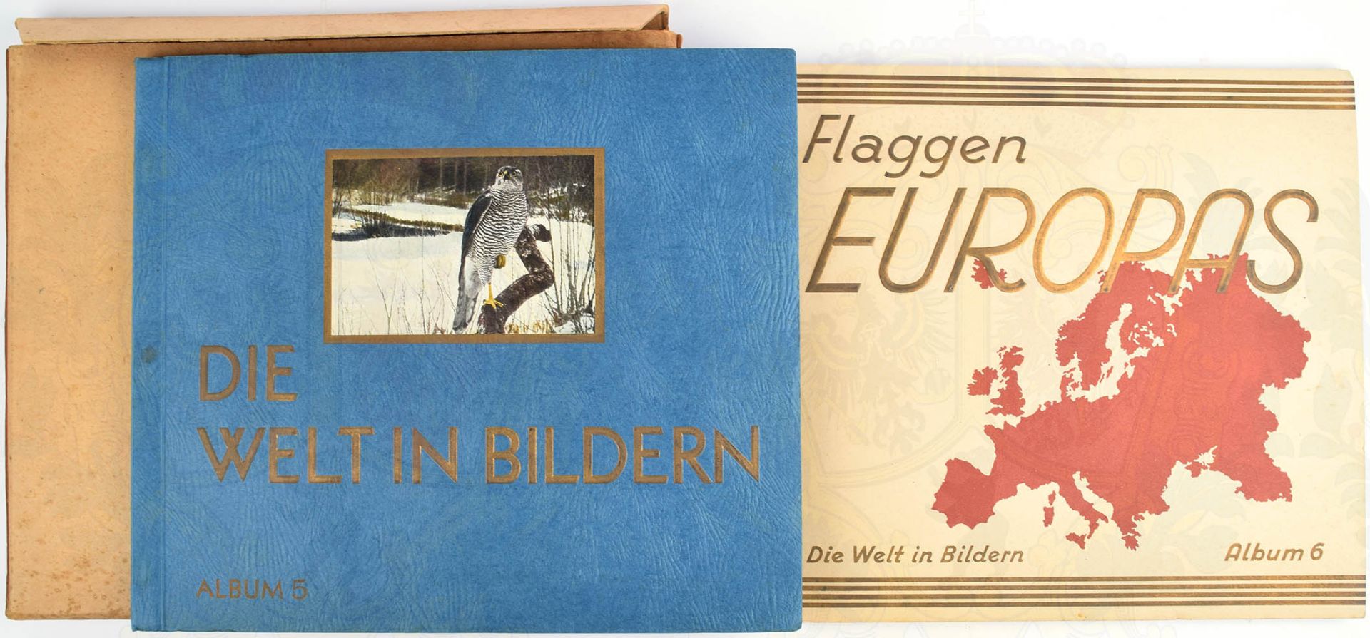 2 ALBEN DIE WELT IN BILDERN, Flaggen Europas, Album 6; Aus Deutschlands Vogelwelt, Album 5, bde.