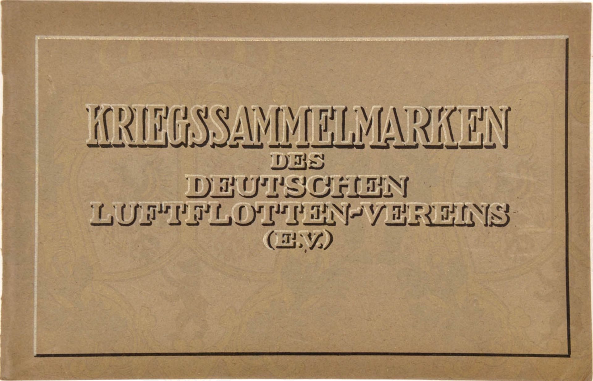 KRIEGSSAMMELMARKEN „des deutschen Luftflotten-Vereins“, 1915, 6 Karton-Blätter, blanko, querf.,