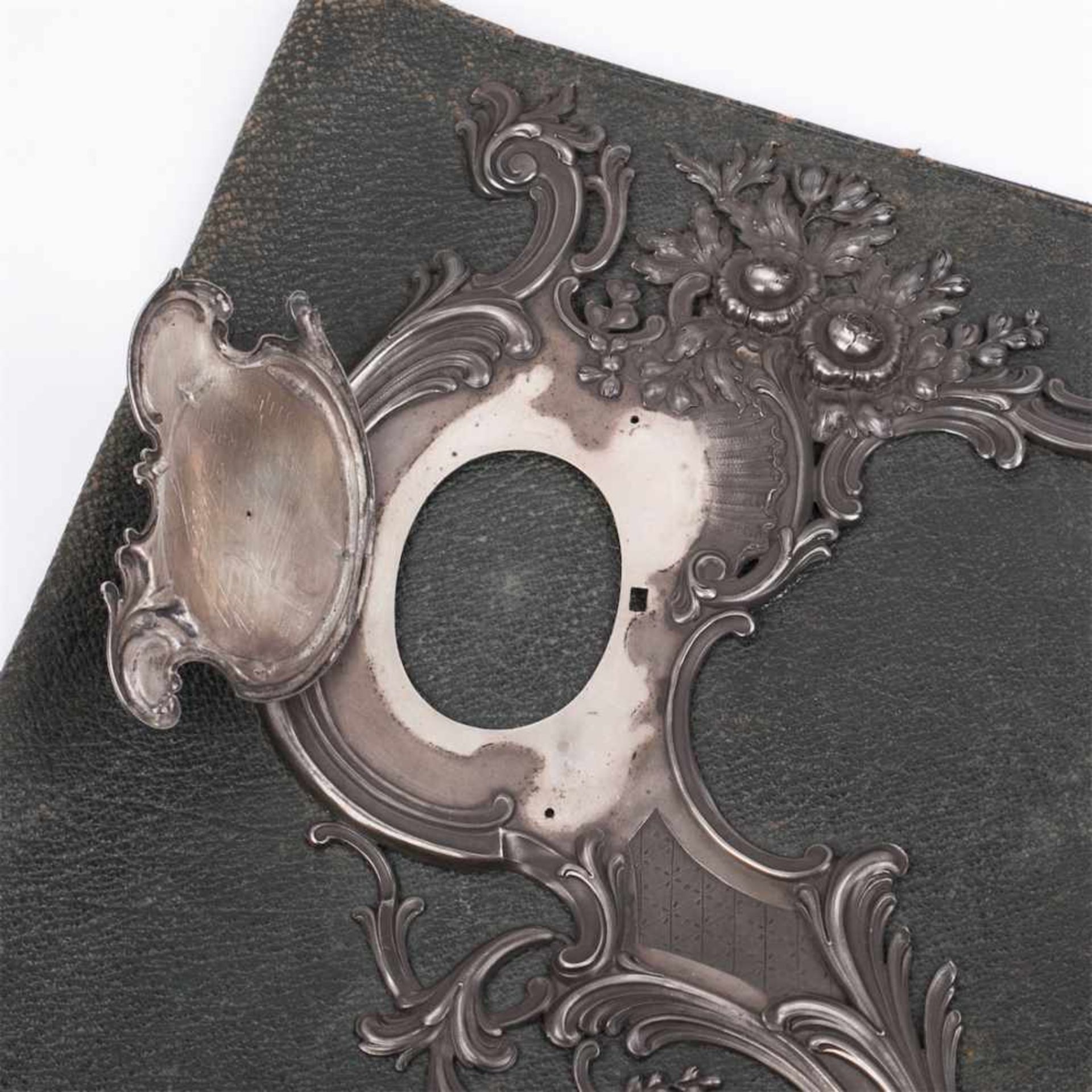 А Faberge silver and leather Neo Rococo folio - Bild 2 aus 6