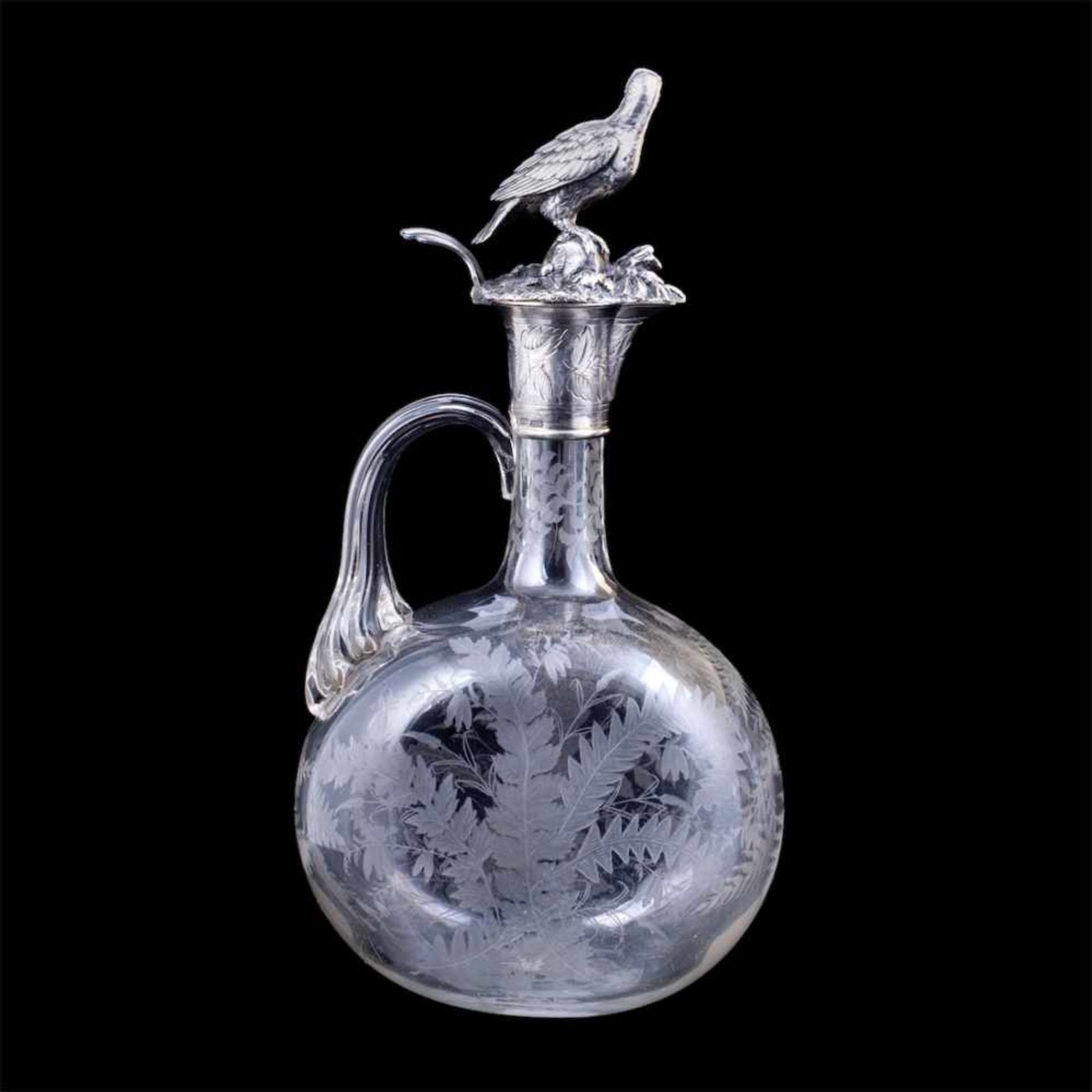 A Russian decanter with a floral decoration - Image 2 of 6