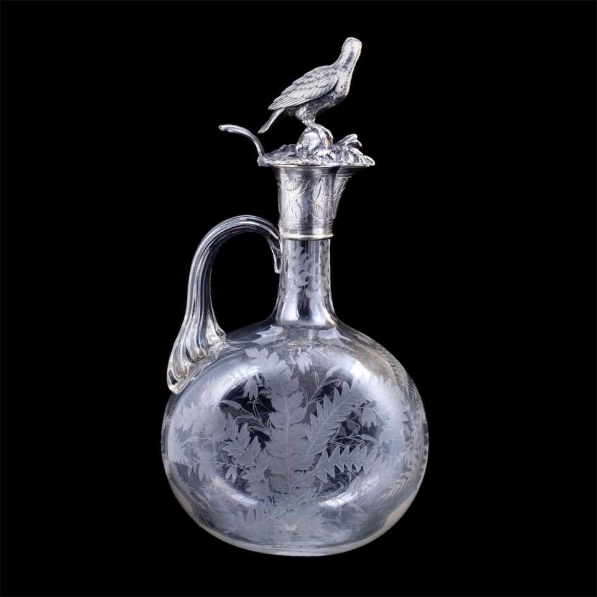 A Russian decanter with a floral decoration - Bild 2 aus 6