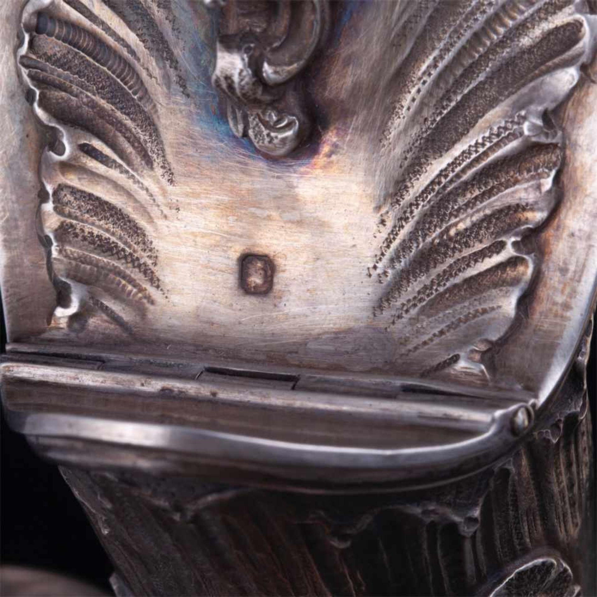 An elegant French silver mounted claret jug - Bild 5 aus 6