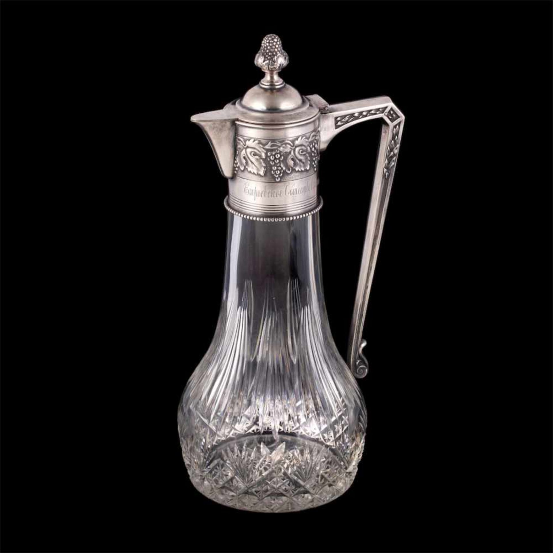 A Russian presentation silver decanter