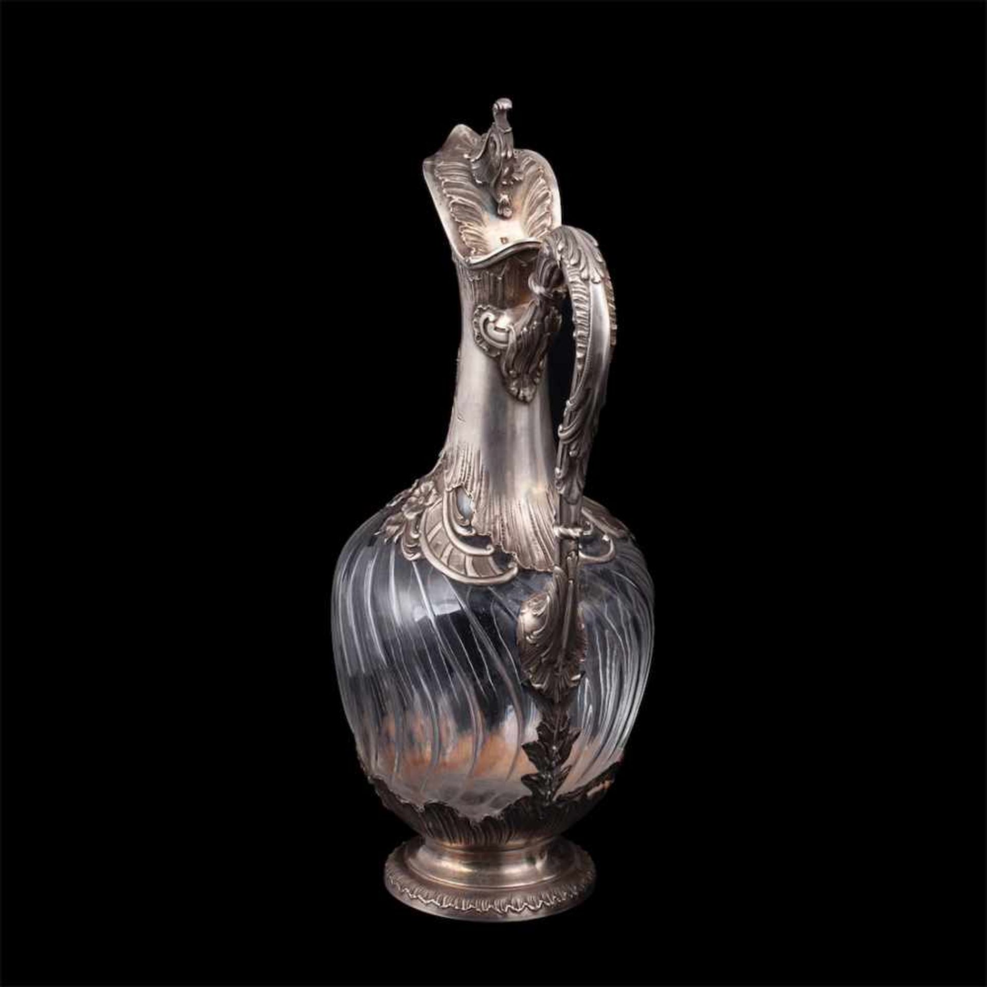 An elegant French silver mounted claret jug - Bild 4 aus 6