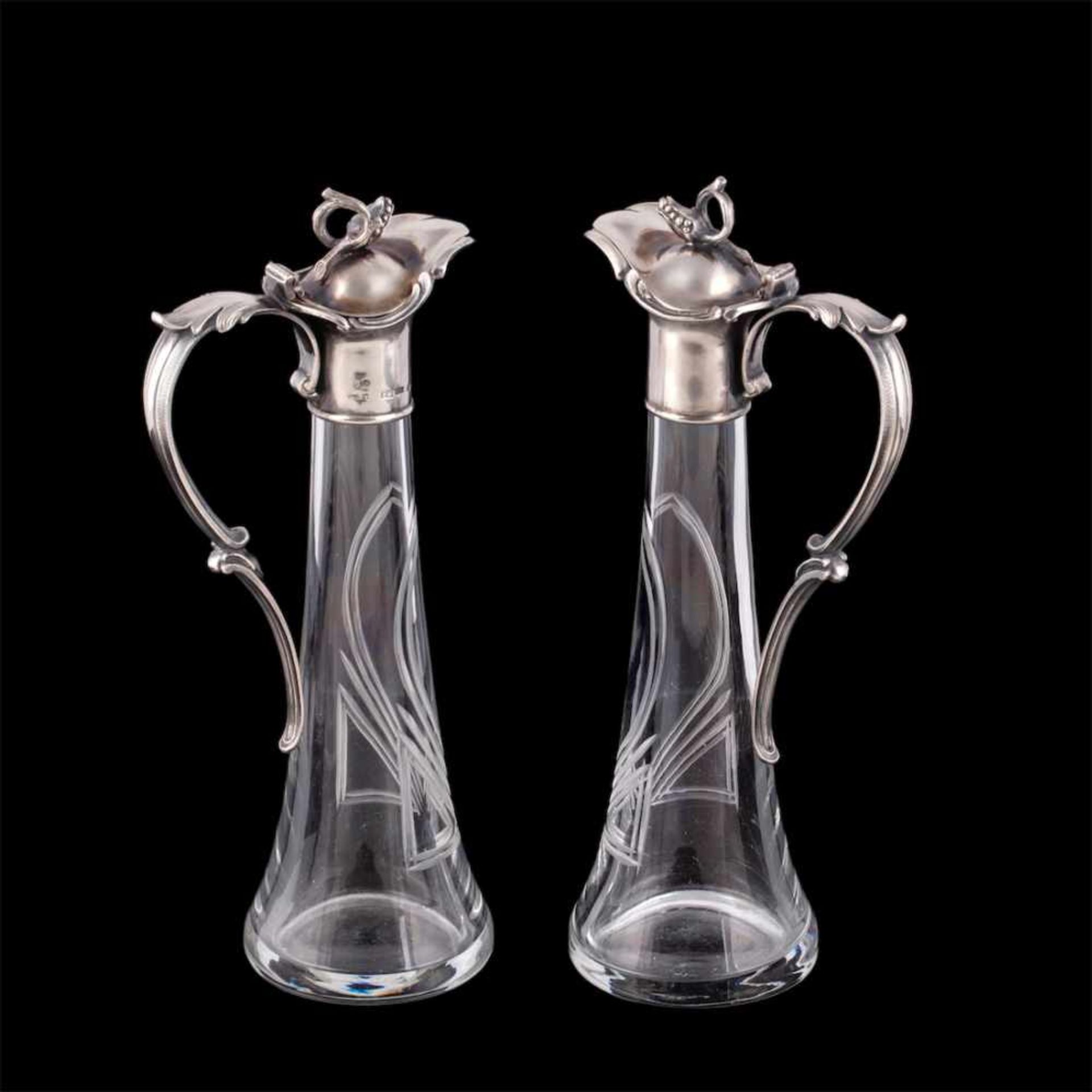 A pair of Russian Art Nouveau decanters - Bild 2 aus 8