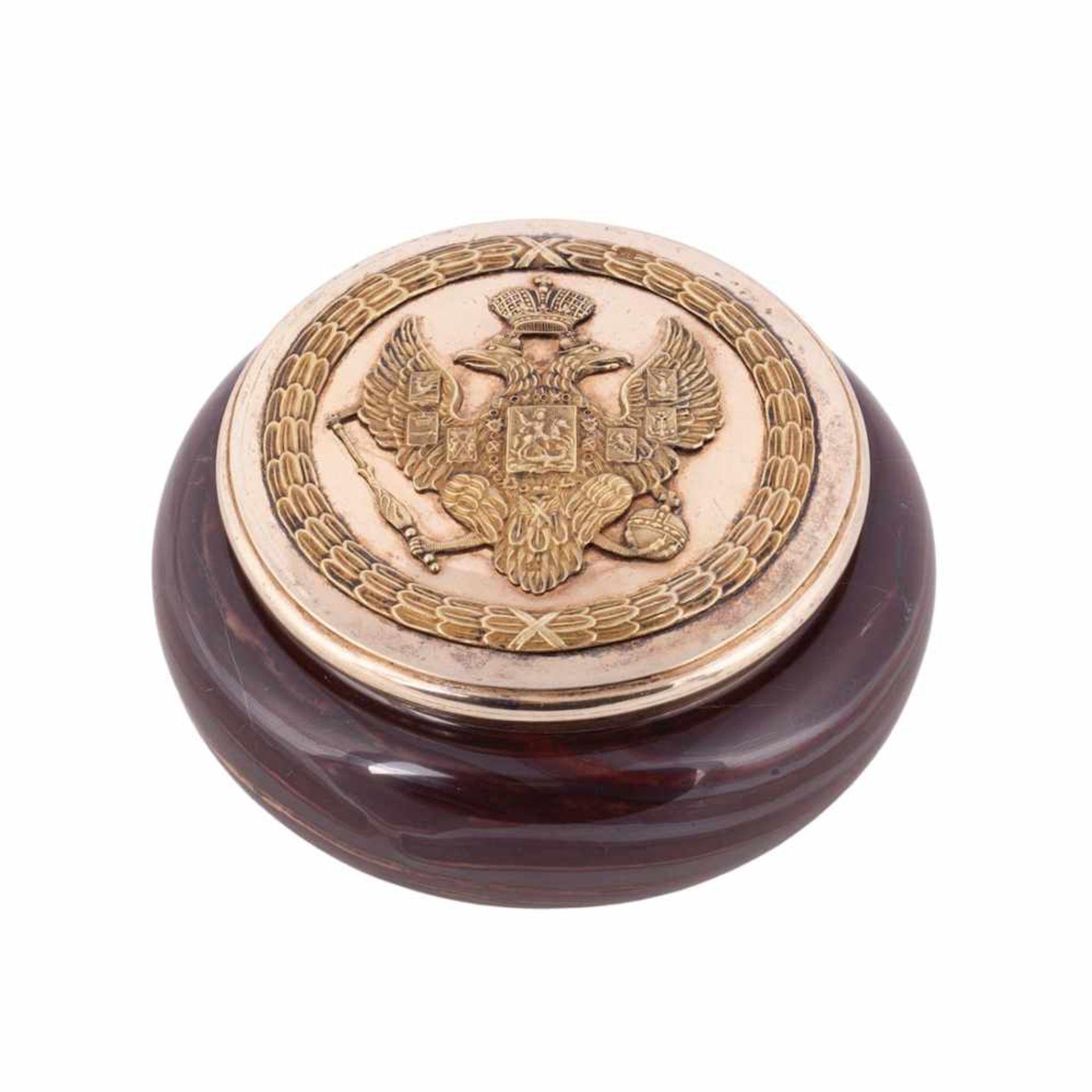 A Russian box with a double-headed eagle