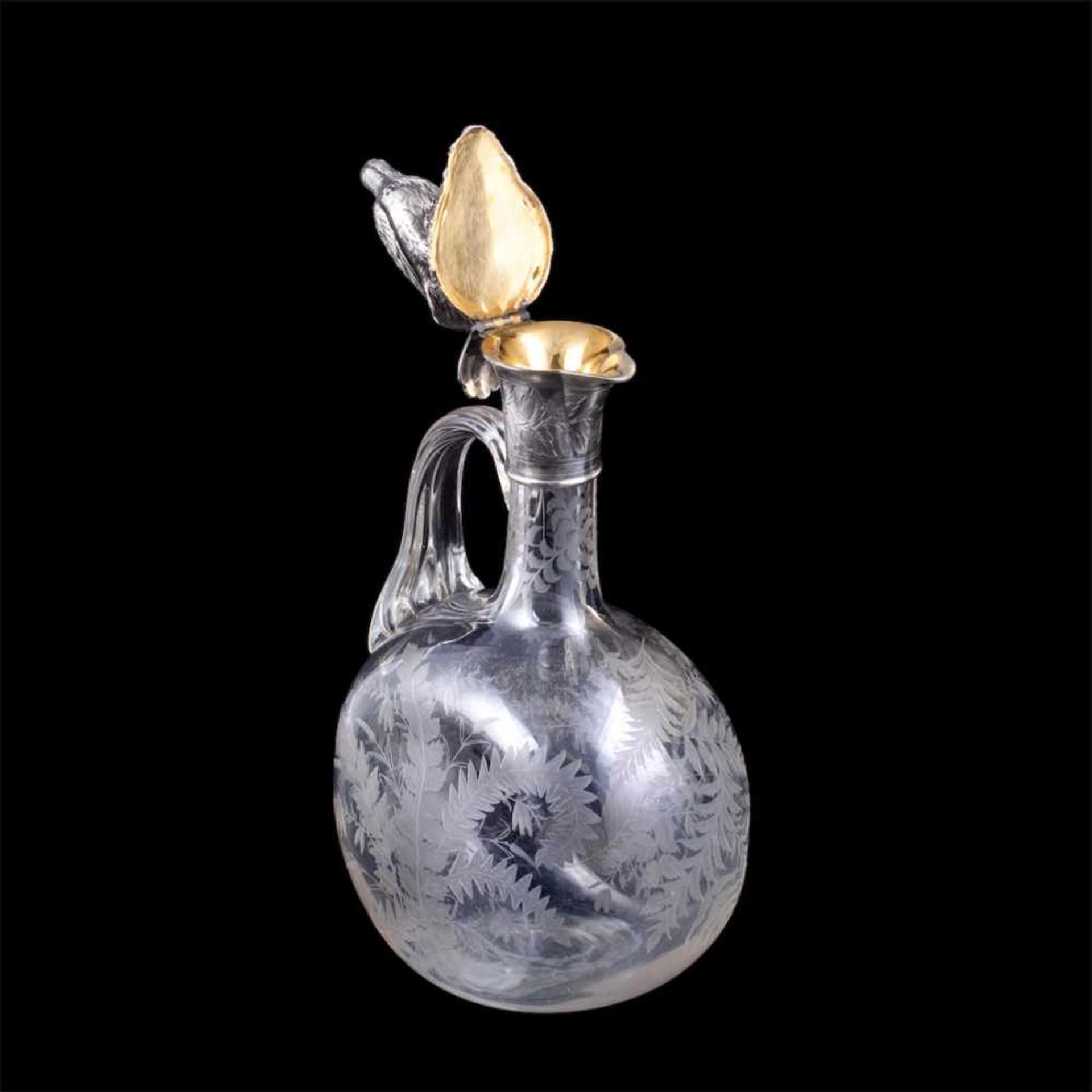 A Russian decanter with a floral decoration - Image 3 of 6
