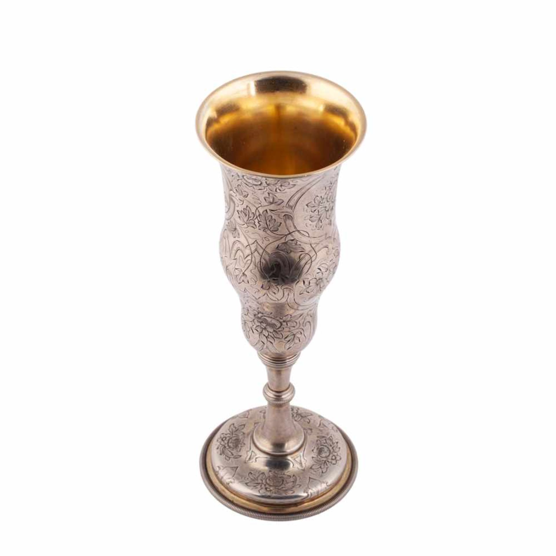 A Russian silver-gilt goblet - Bild 2 aus 5
