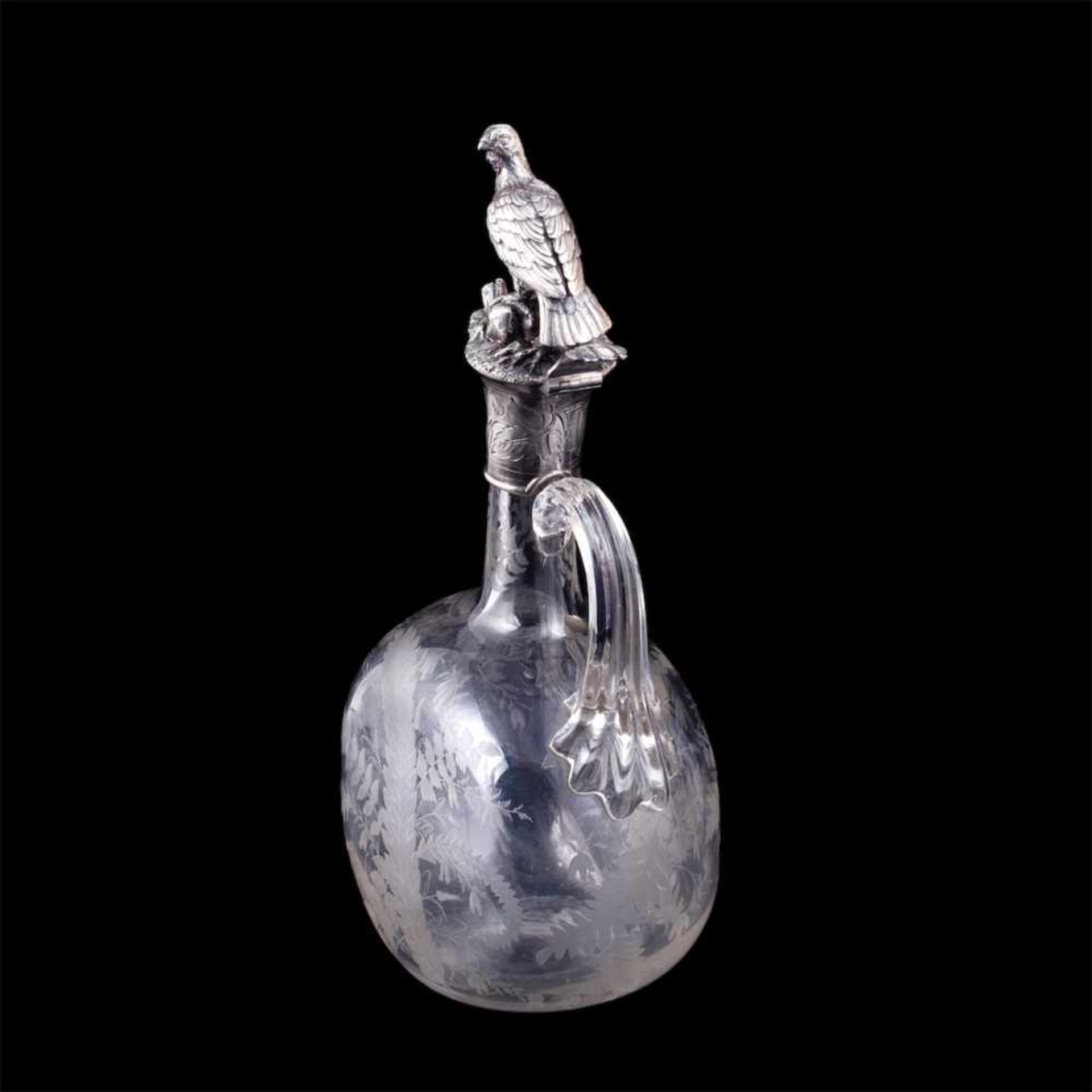 A Russian decanter with a floral decoration - Bild 4 aus 6