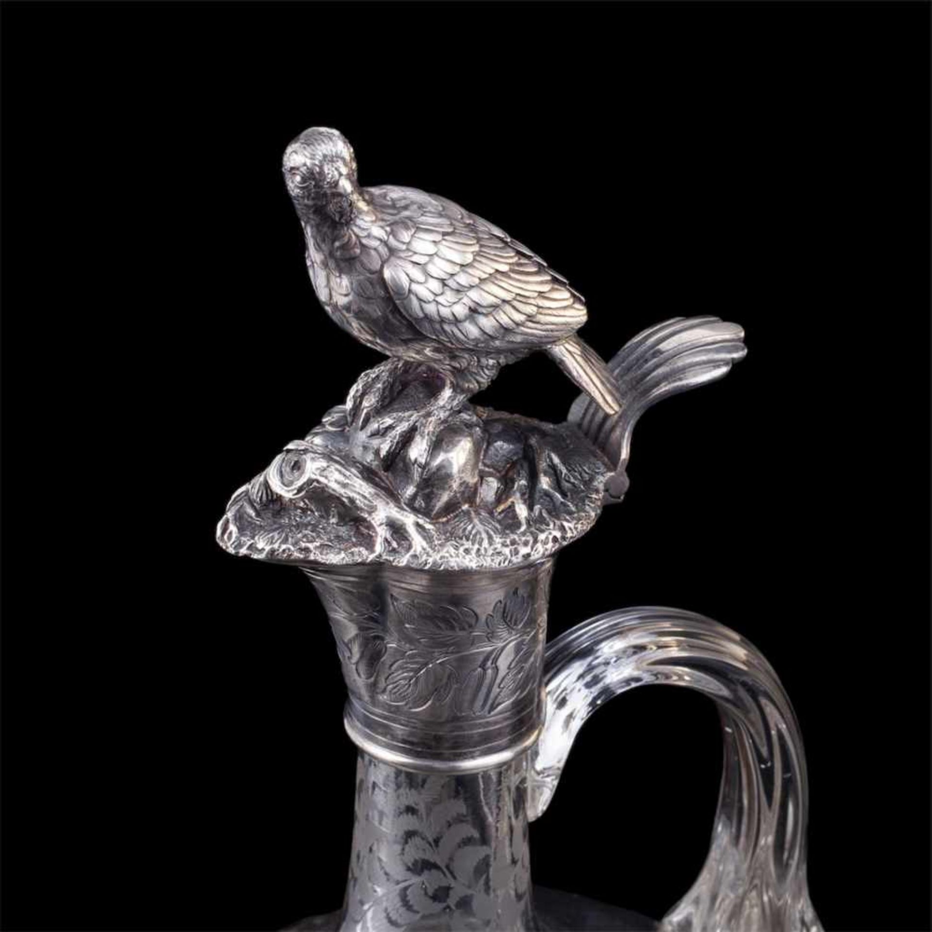A Russian decanter with a floral decoration - Image 5 of 6