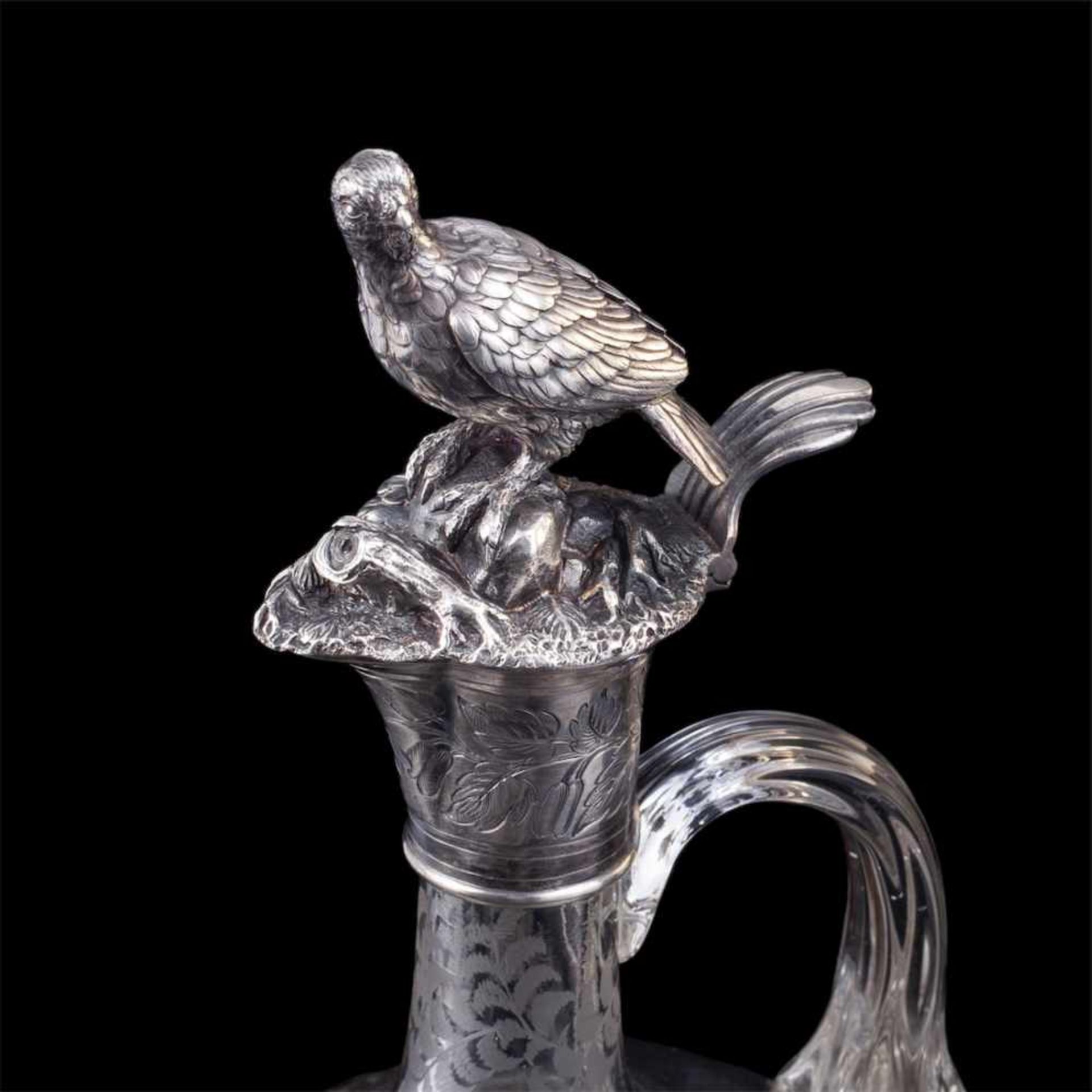 A Russian decanter with a floral decoration - Bild 5 aus 6