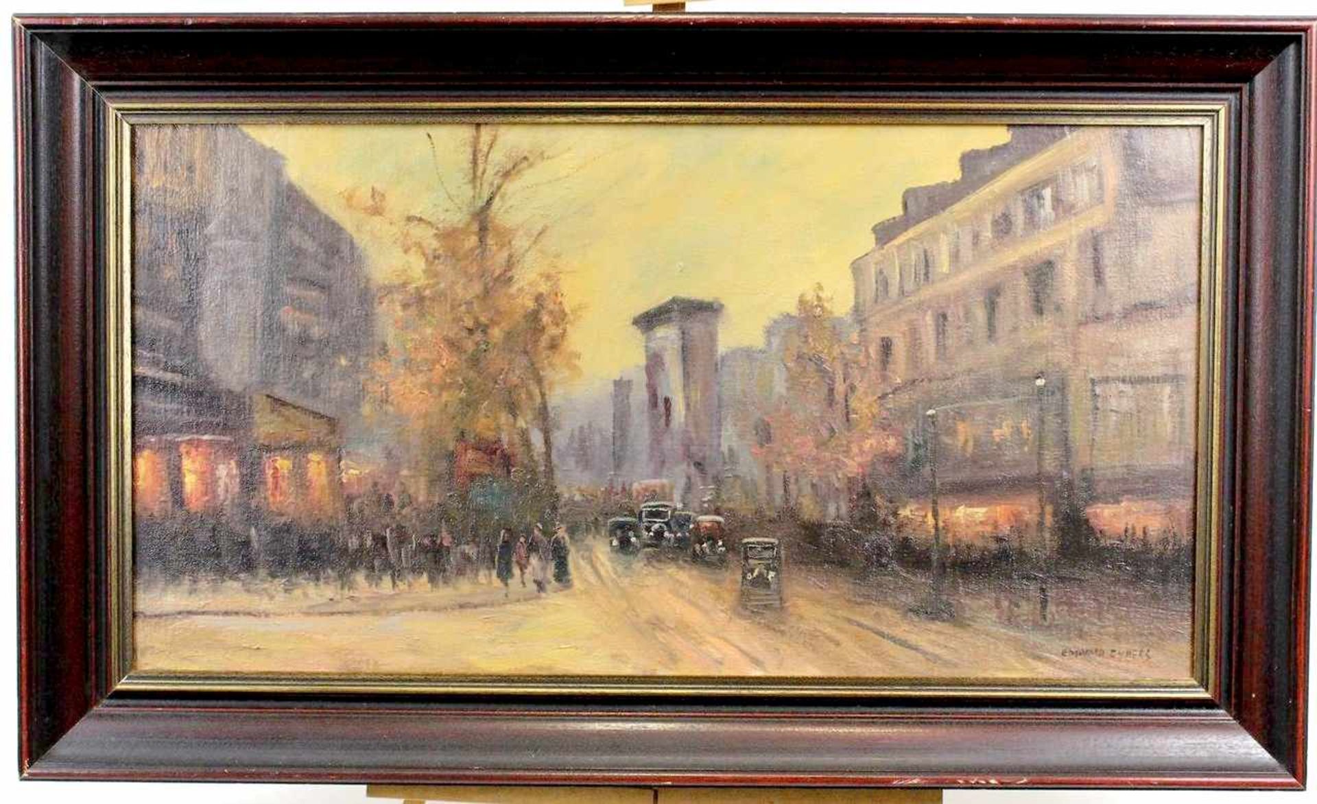 Cortes, Edouard ( 1882 - 1969 ) attr. " Pariser Straßenszene "< - Bild 2 aus 7